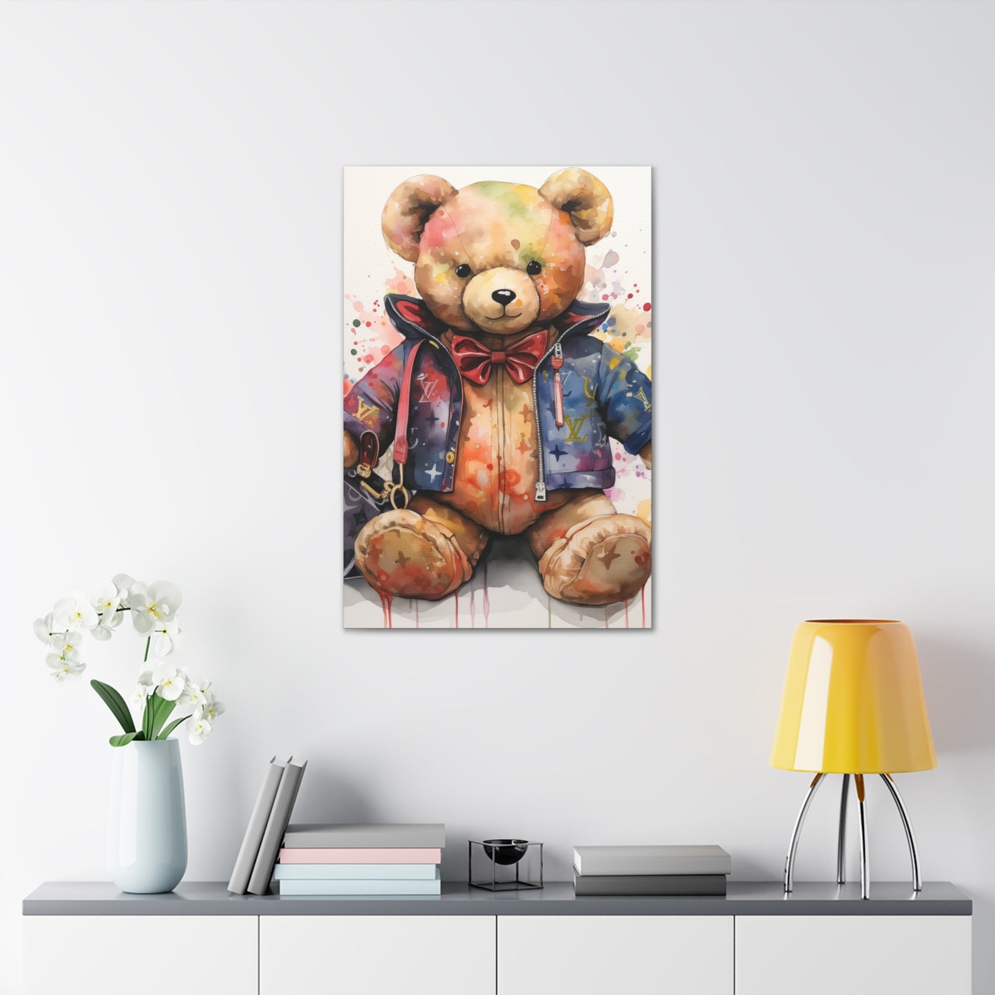 Canvas Gallery Wrap - LV Bear Wall Art - Drip