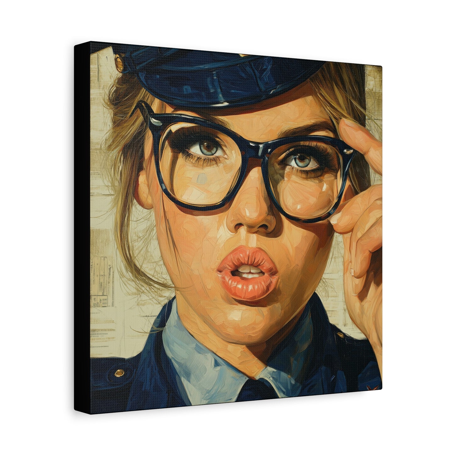 Gallery Wrapped Canvas, Liberty and Lace Art Canvas, Erotic Pinup Art Canvas – Dixie