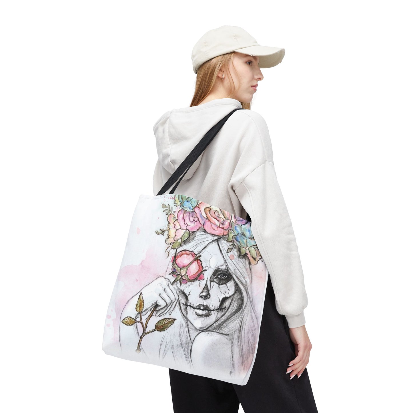 Calavera Catrina Tote Bag, Utility Tote - Dia de los Muertos Tote - Day of the Dead