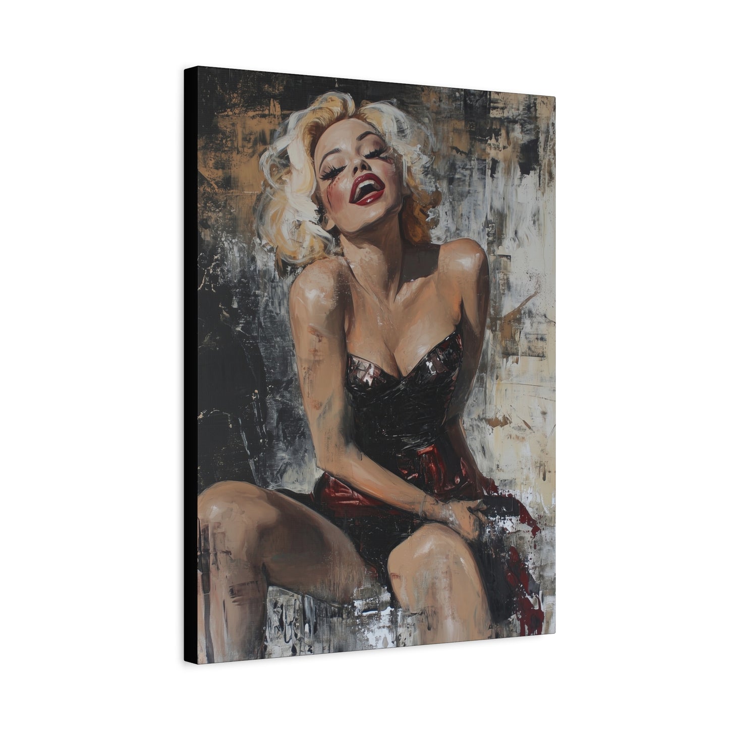 Gallery Wrapped Canvas, Guilt and Grit Adult Art Canvas, Erotic Pinup Art Canvas – Aria