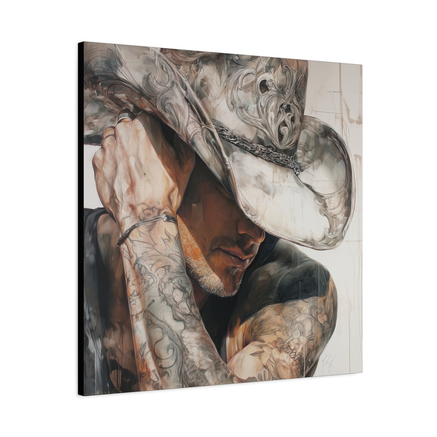 Gallery Wrapped Canvas, Wranglers and Wreckage Art Canvas, Erotic Pinup Art Canvas – Chase