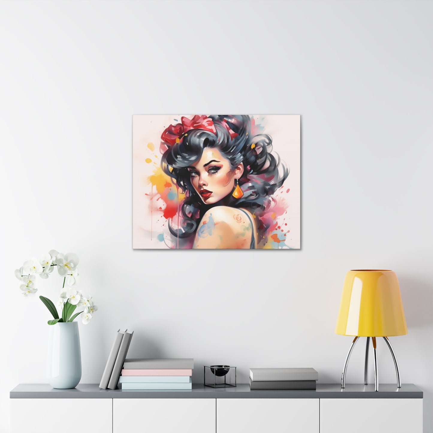 Canvas Wall Art, Gallery Wrapped Pop Art, Femme Doll Wall Art – Genevieve