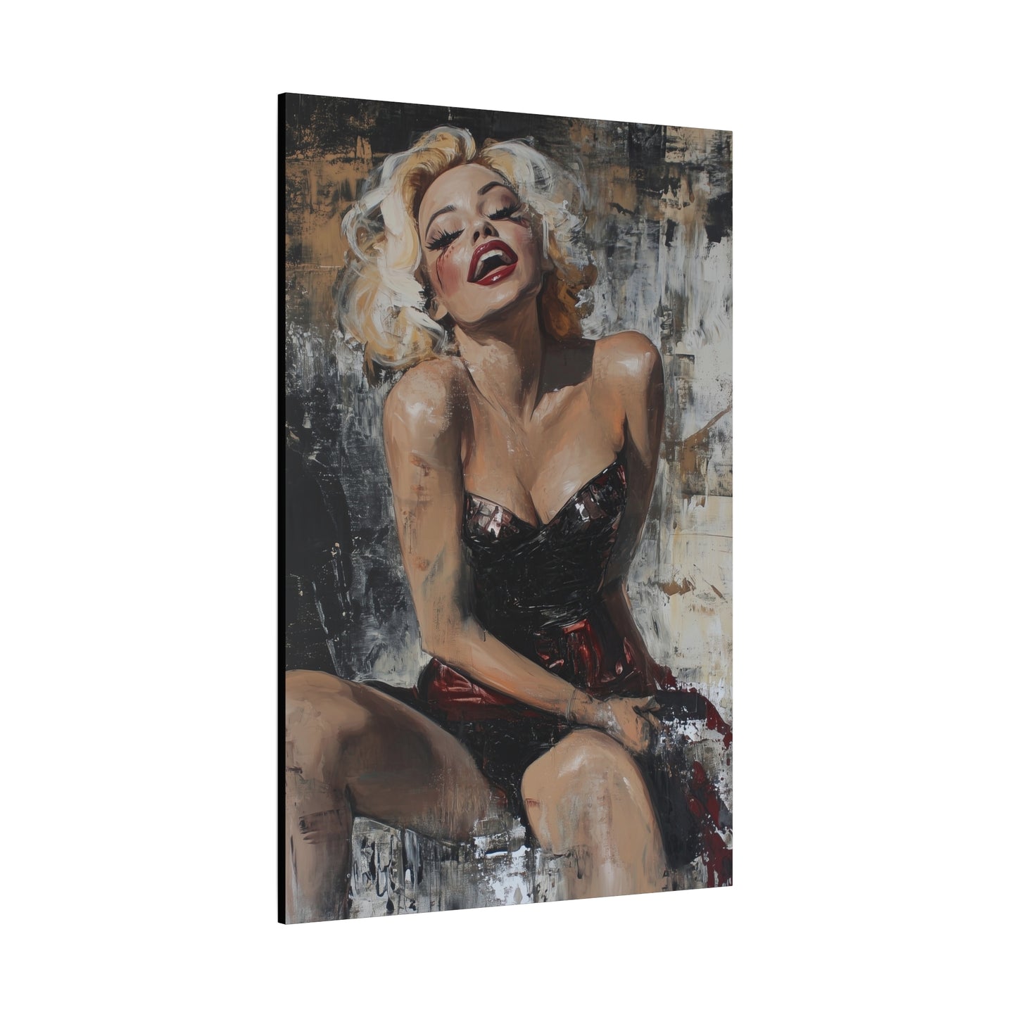 Gallery Wrapped Canvas, Guilt and Grit Adult Art Canvas, Erotic Pinup Art Canvas – Aria