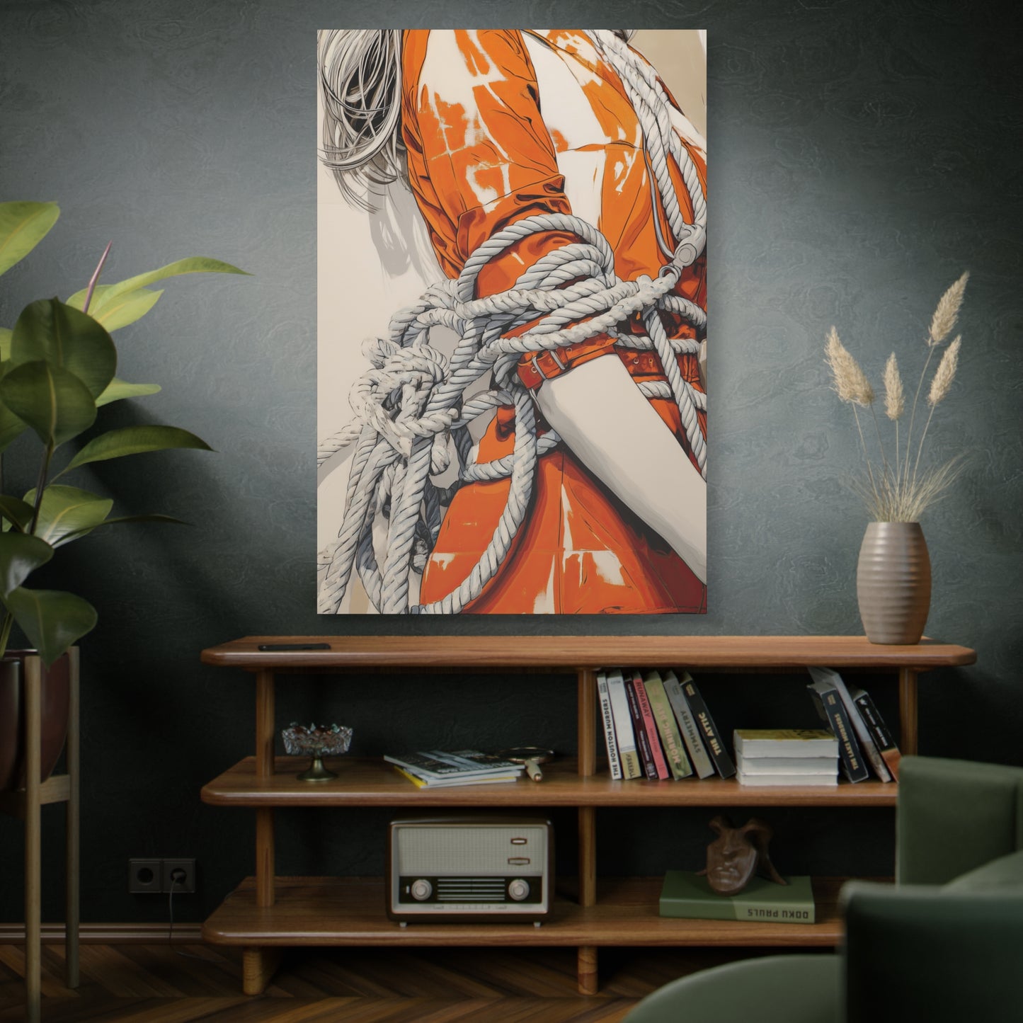 Gallery Wrapped Canvas, Ropes and Reverence Art Canvas, Erotic Shibari Art Canvas – Mei