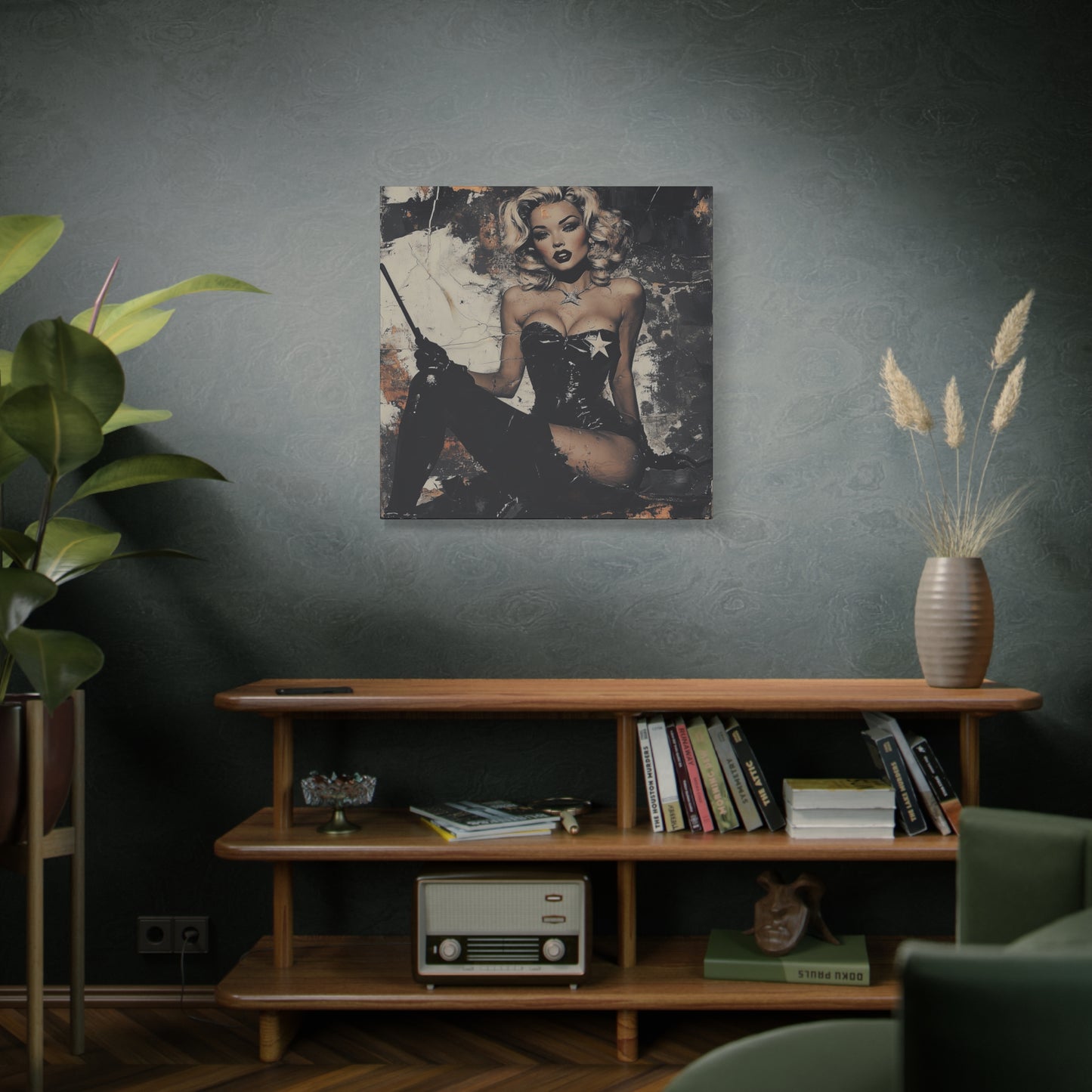 Gallery Wrapped Canvas, Guilt and Grit Adult Art Canvas, Erotic Pinup Art Canvas – Bianca