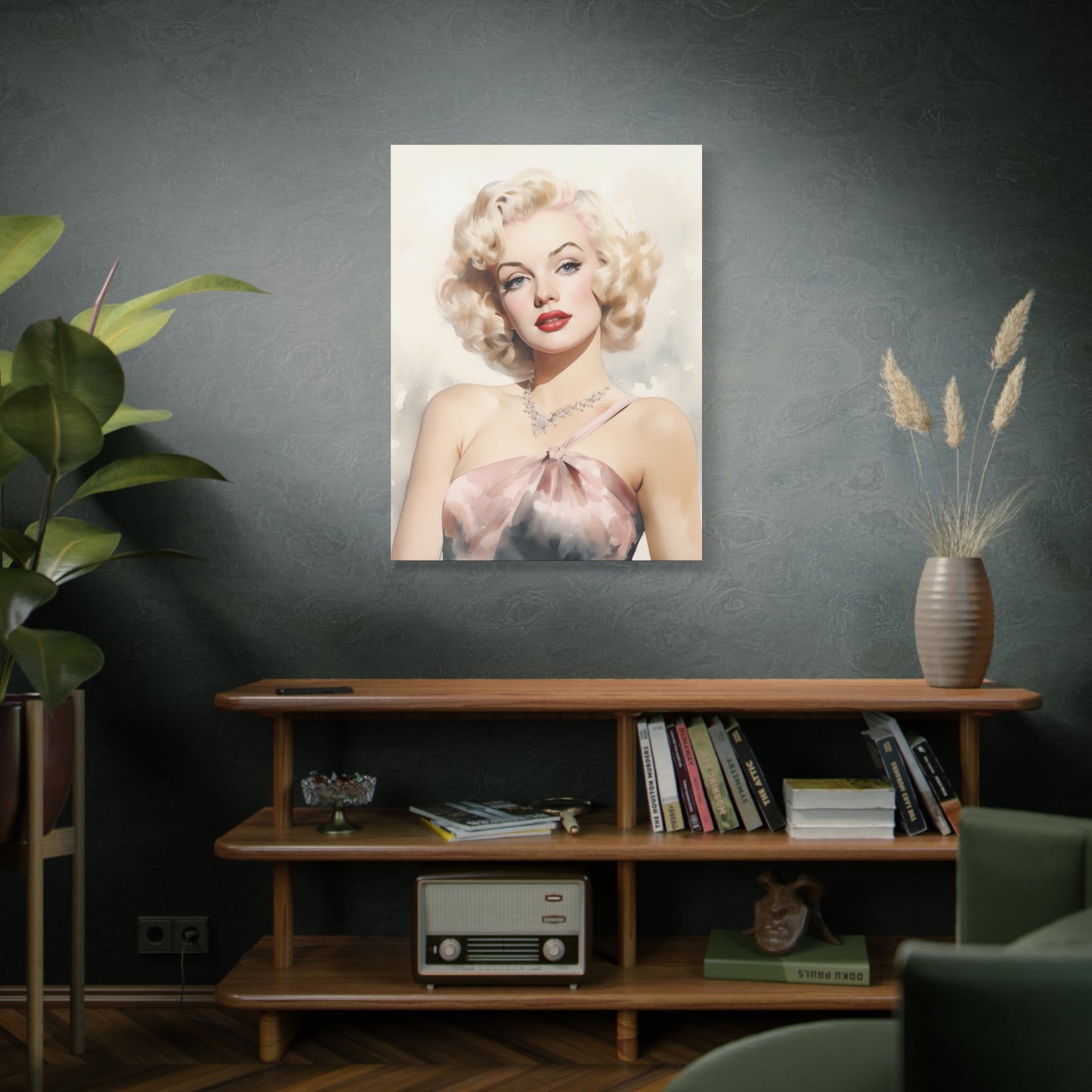 Canvas Wall Art, Gallery Wrapped Pop Art, Celebrity Wall Art – Marilyn Monroe - Pink