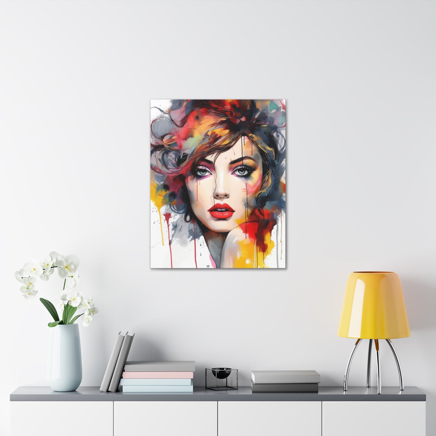 Canvas Wall Art, Gallery Wrapped Pop Art, Femme Doll Wall Art – Alessia