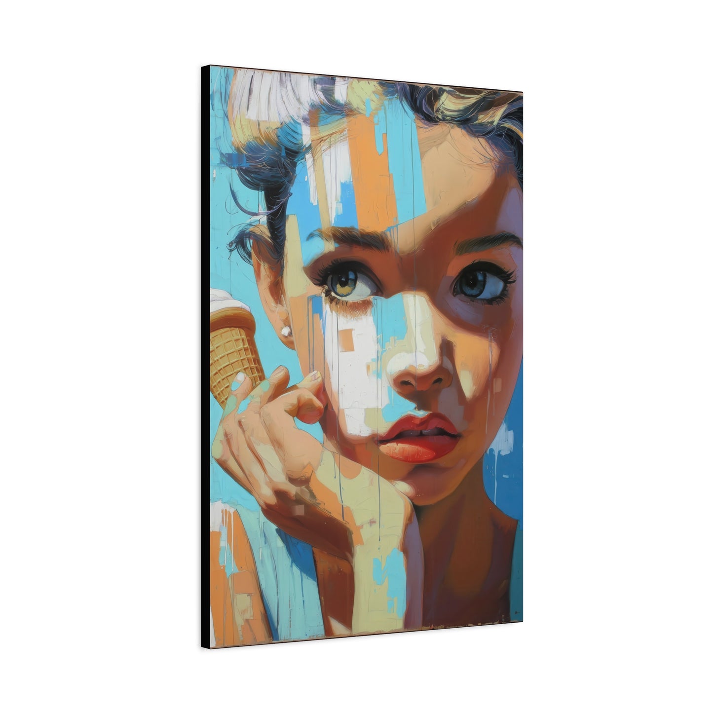Gallery Wrapped Canvas, Sweet Summer Nostalgia, Sugar and Spice Art Canvas, Ice Cream Dreams Art – Rue