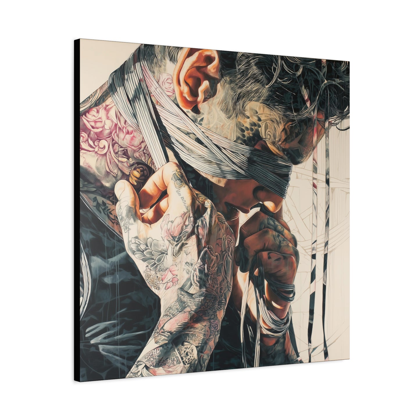 Gallery Wrapped Canvas, Ropes and Reverence Art Canvas, Erotic Shibari Art Canvas – Hiro
