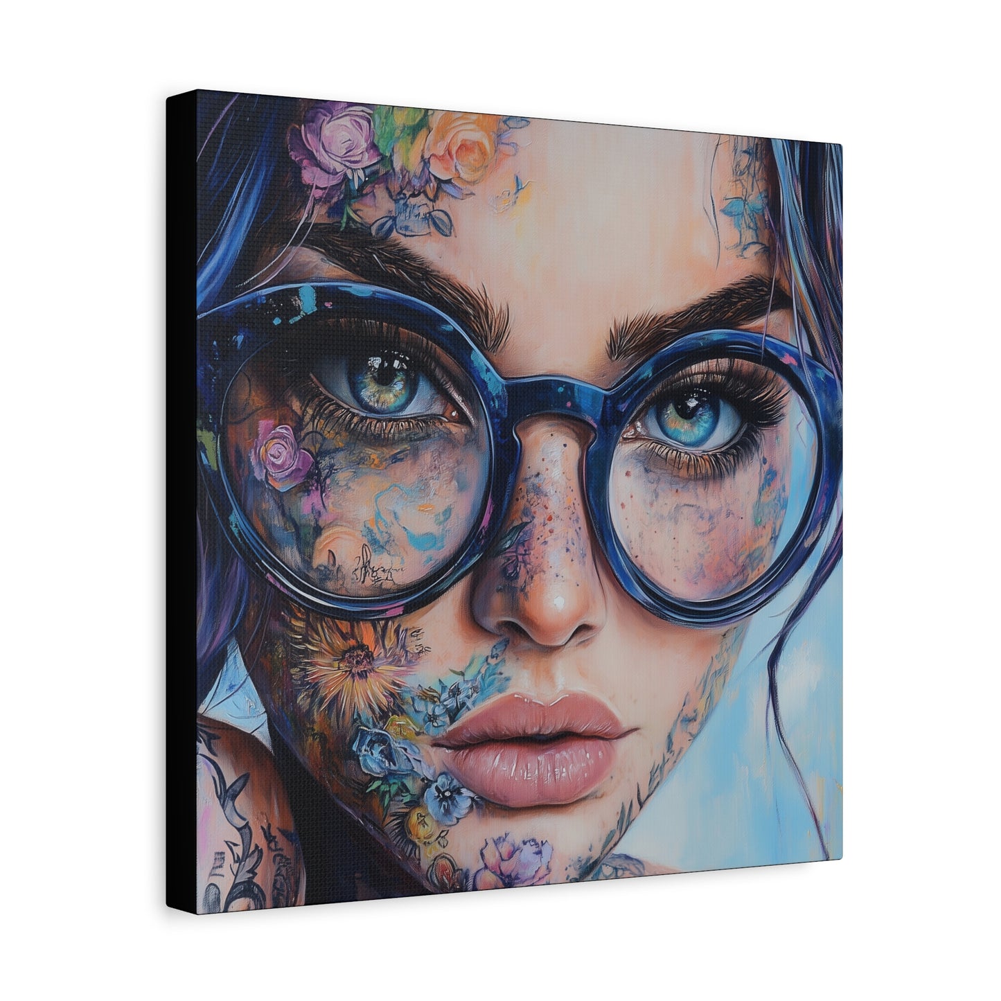 Canvas Gallery Wrap, Ladies in Lenses Wall Art, Abstract Femme Girl Art - Sara