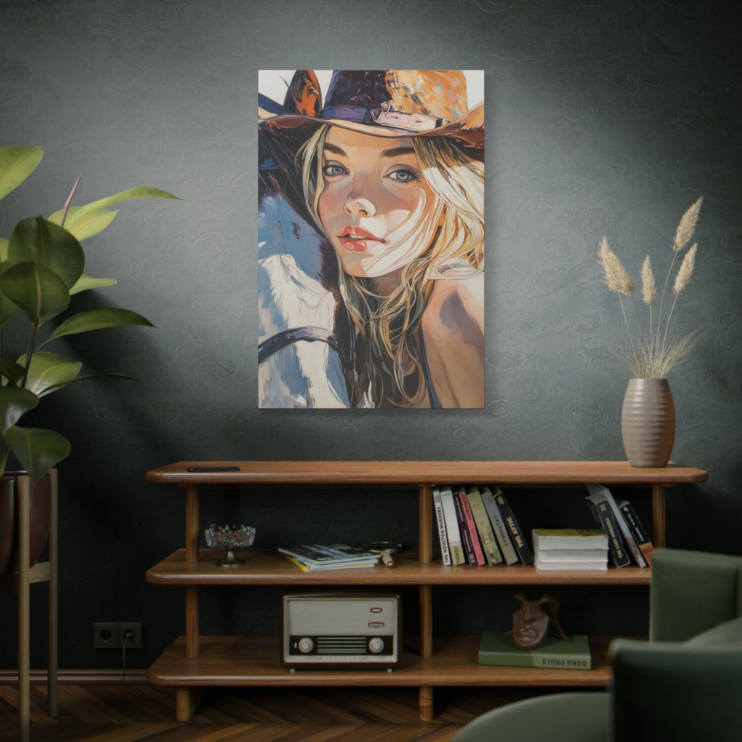 Gallery Wrapped Canvas, Wranglers and Wreckage Art Canvas, Erotic Pinup Art Canvas – Cassidy