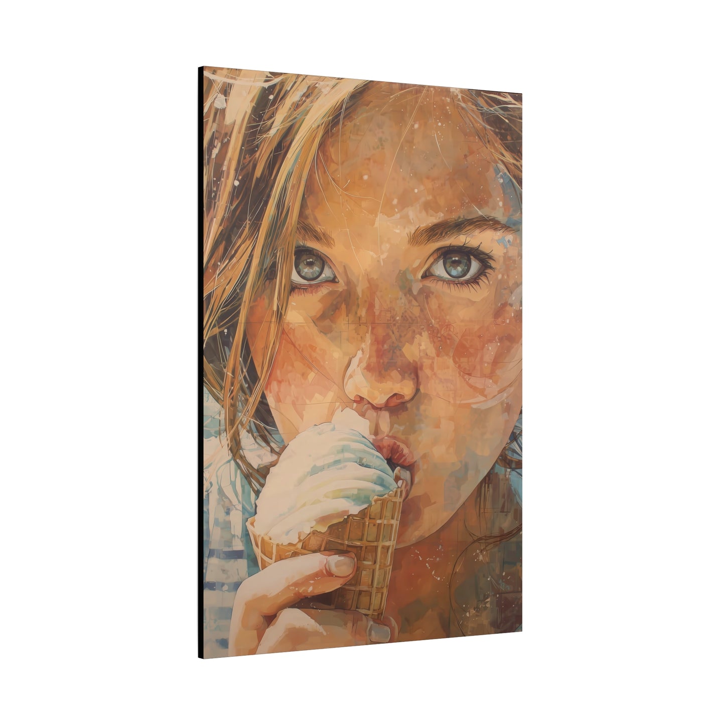 Gallery Wrapped Canvas, Sweet Summer Nostalgia, Sugar and Spice Art Canvas, Ice Cream Dreams Art – Bea