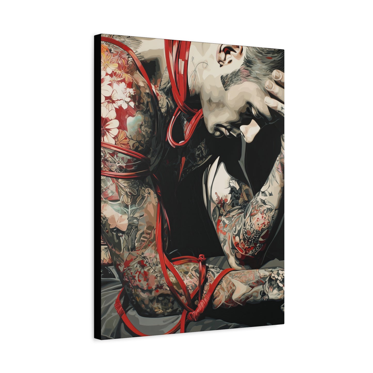 Gallery Wrapped Canvas, Ropes and Reverence Art Canvas, Erotic Shibari Art Canvas – Dorian