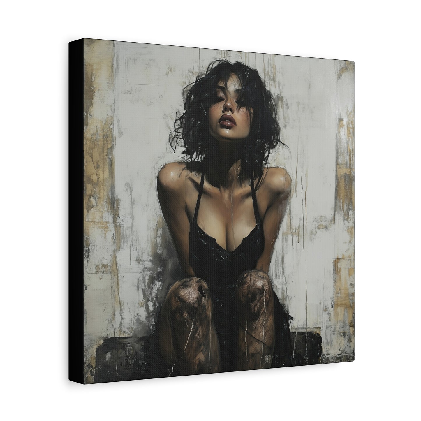 Gallery Wrapped Canvas, Sinners and Saints Art Canvas, Erotic Pinup Art Canvas – Vivienne