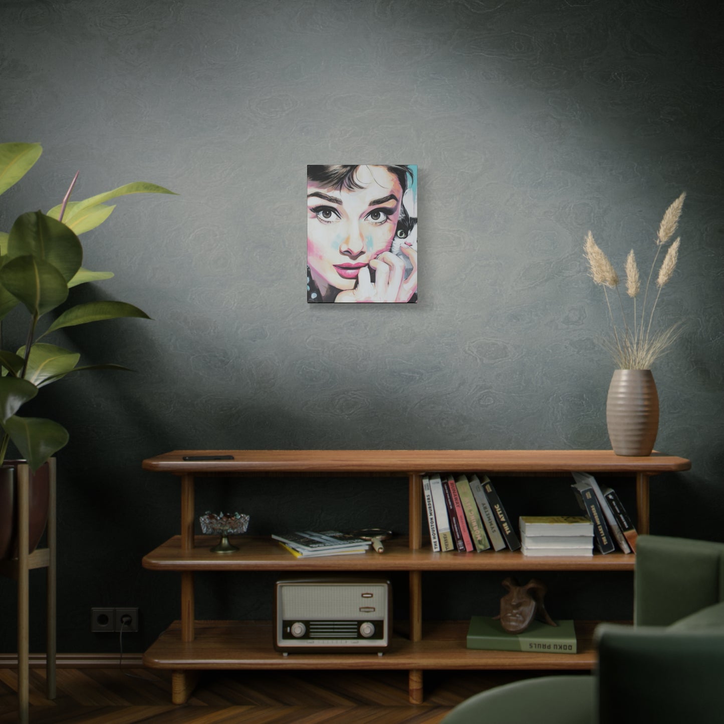 Gallery Wrapped Canvas, The Diva Project Art Canvas, Pinup Art Canvas – Audrey Hepburn - ONE