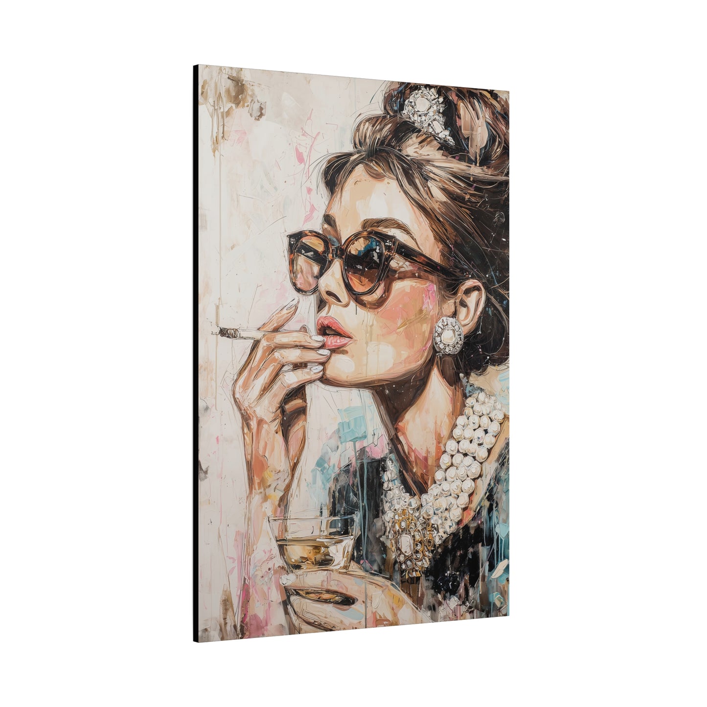 Gallery Wrapped Canvas, The Diva Project Art Canvas, Pinup Art Canvas – Audrey Hepburn - TWO