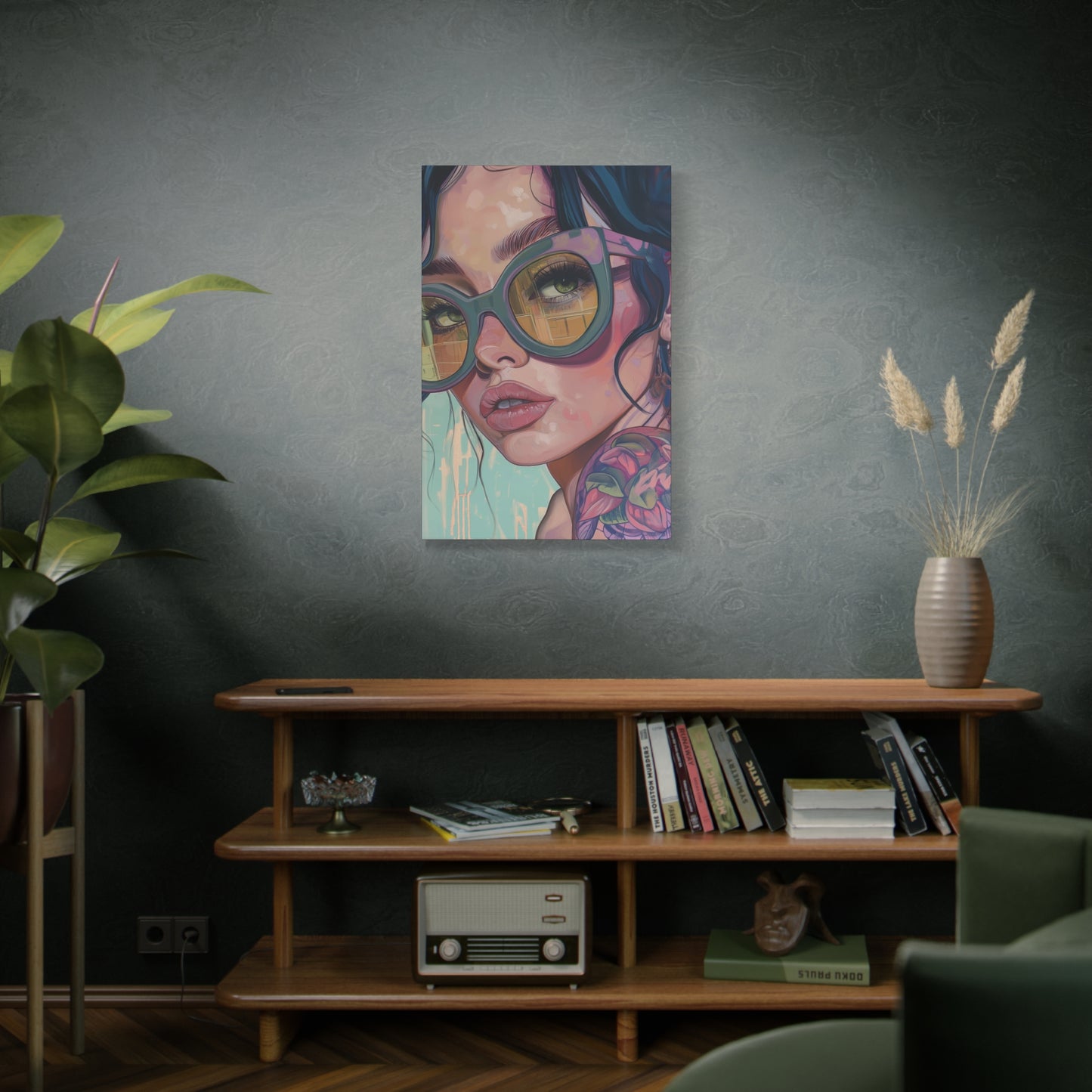 Canvas Gallery Wrap, Ladies in Lenses Wall Art, Abstract Femme Girl Art - Meg