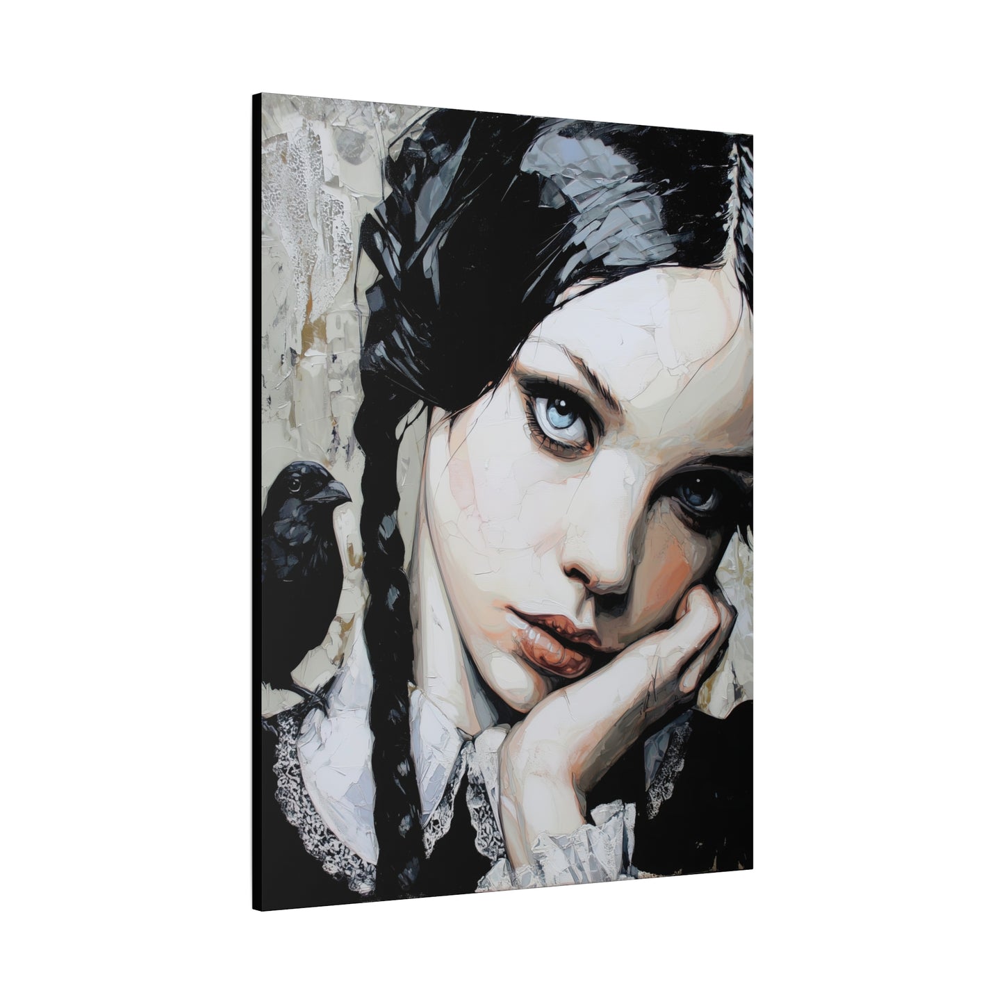 Gallery Wrapped Canvas, Myth and Bones Gothic Art Canvas, Dark Muse Canvas - Wendy