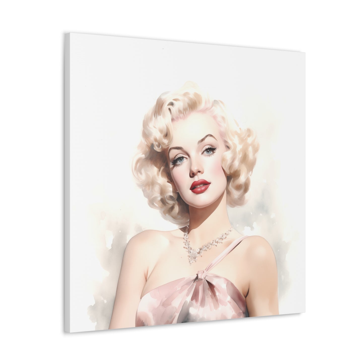 Canvas Wall Art, Gallery Wrapped Pop Art, Celebrity Wall Art – Marilyn Monroe - Pink