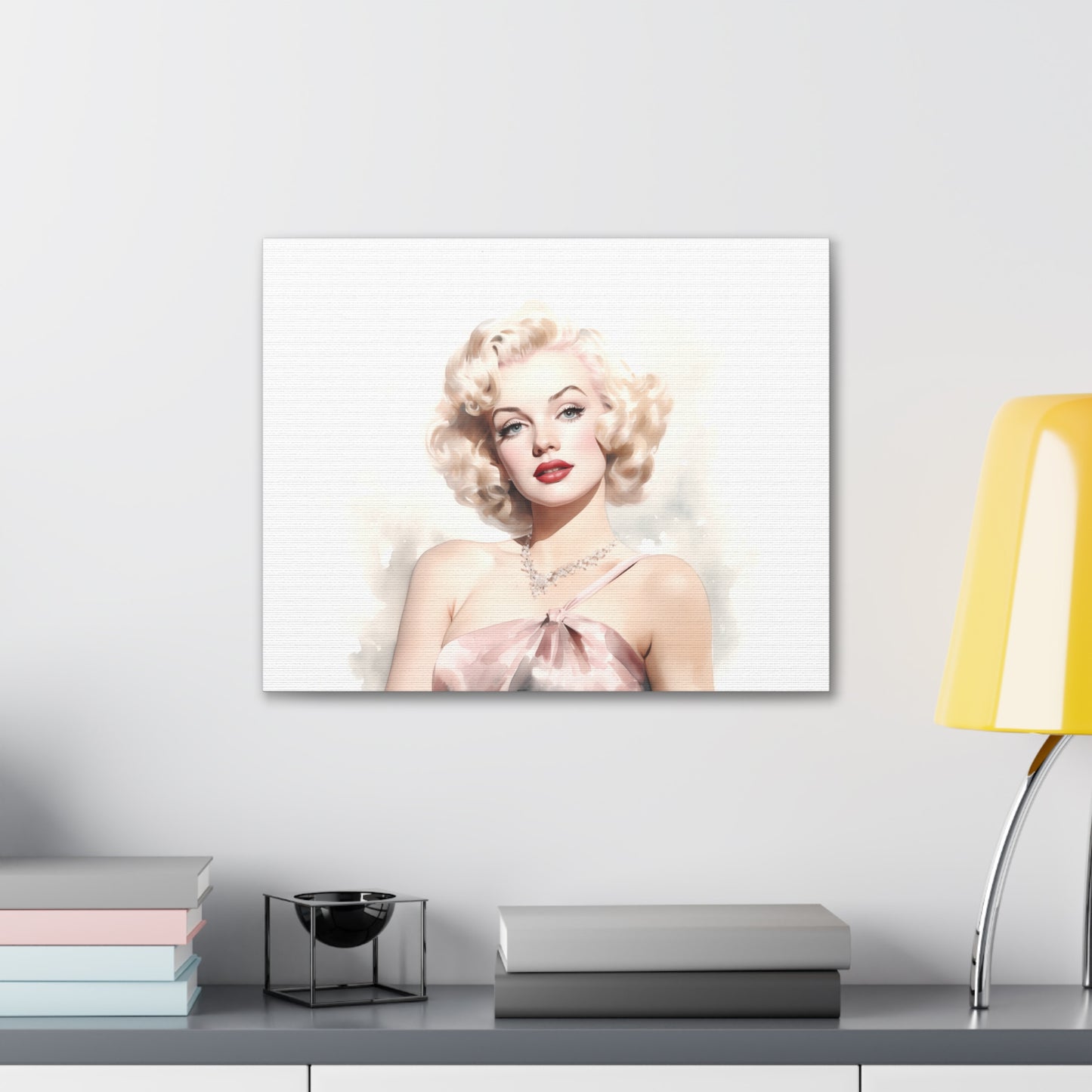 Canvas Wall Art, Gallery Wrapped Pop Art, Celebrity Wall Art – Marilyn Monroe - Pink