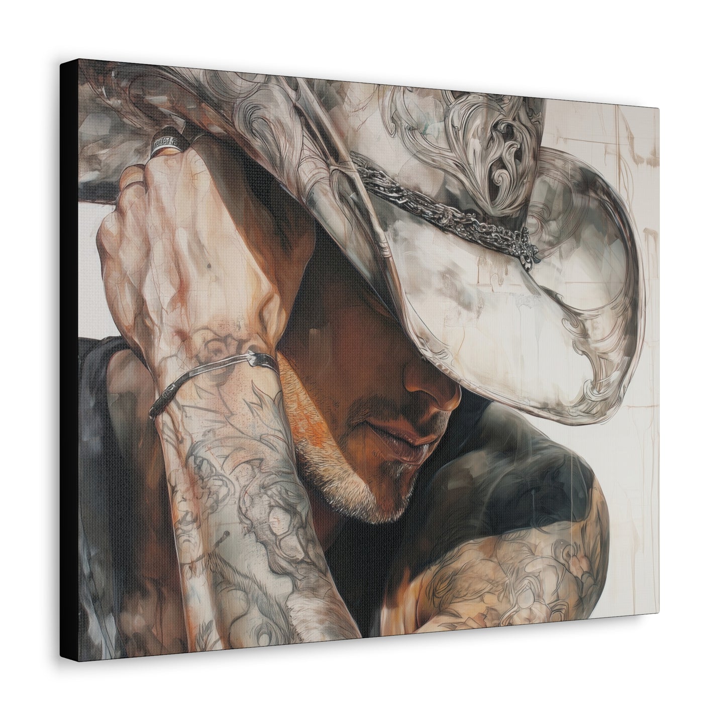 Gallery Wrapped Canvas, Wranglers and Wreckage Art Canvas, Erotic Pinup Art Canvas – Chase