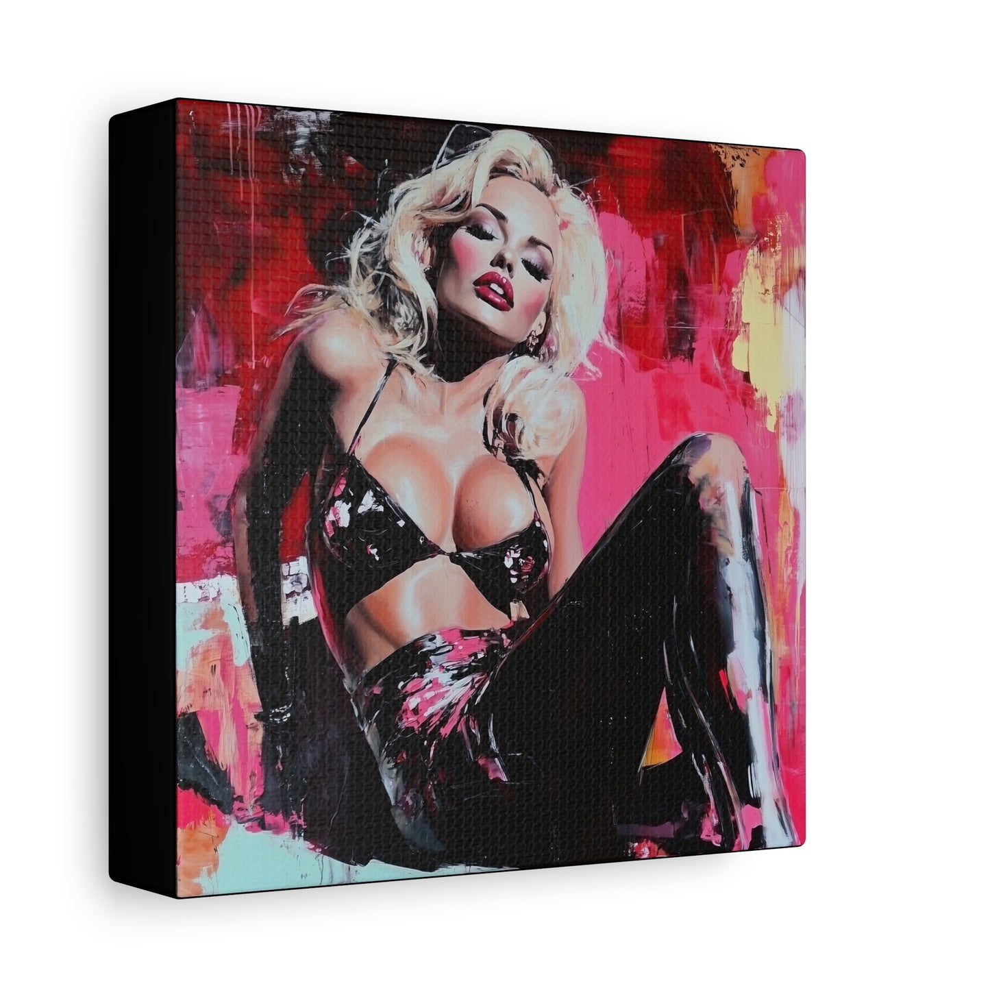 Gallery Wrapped Canvas, Guilt and Grit Adult Art Canvas, Erotic Pinup Art Canvas – Lila