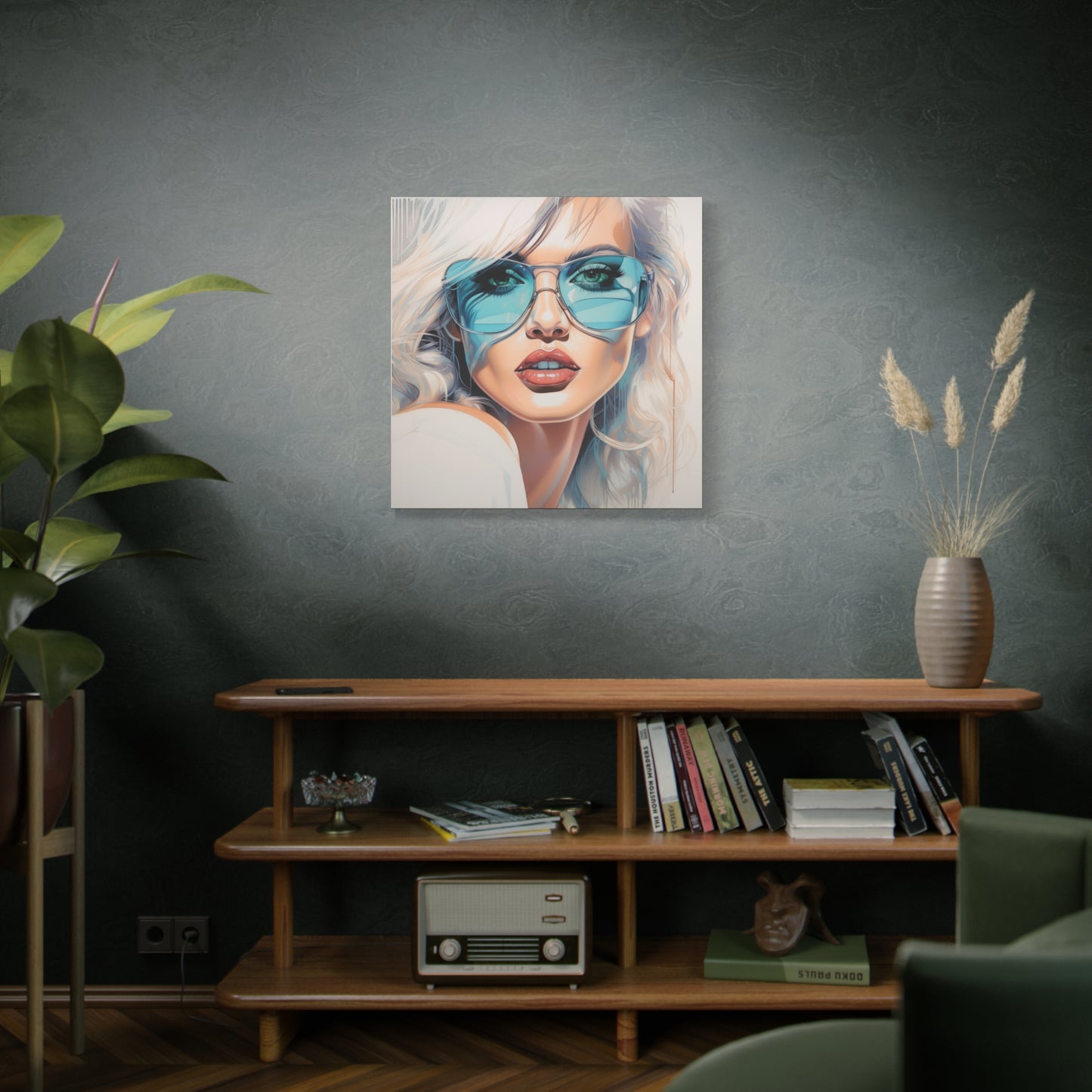 Canvas Gallery Wrapped High-Fashion Wall Art, Stylish Decor, Retro Femme Doll Pop Art – Nova
