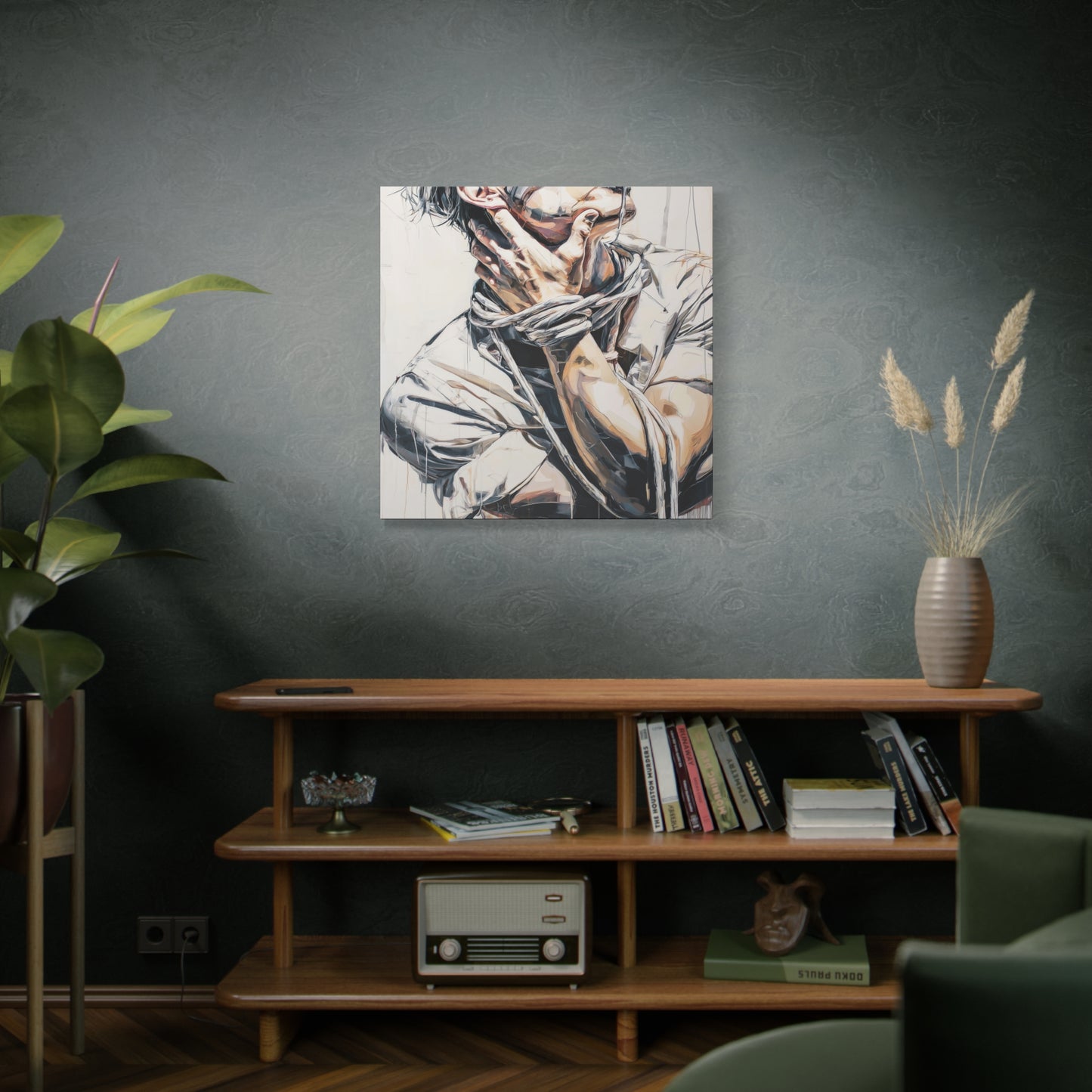 Gallery Wrapped Canvas, Ropes and Reverence Art Canvas, Erotic Shibari Art Canvas – Gary