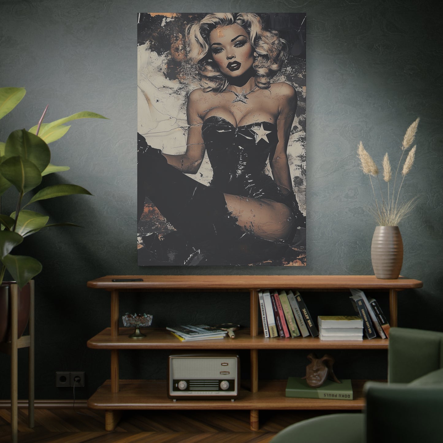 Gallery Wrapped Canvas, Guilt and Grit Adult Art Canvas, Erotic Pinup Art Canvas – Bianca
