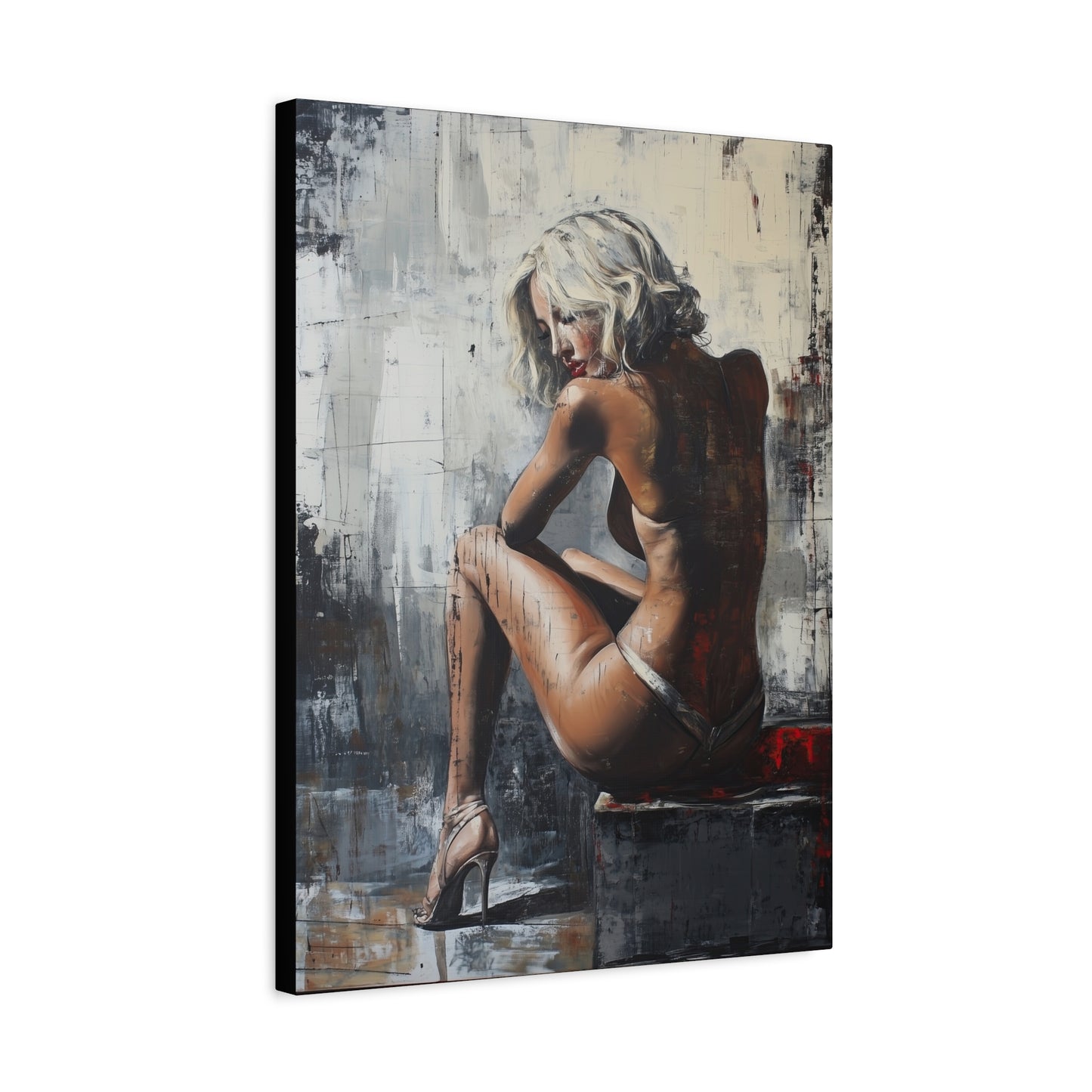 Gallery Wrapped Canvas, Guilt and Grit Adult Art Canvas, Erotic Pinup Art Canvas – Verona