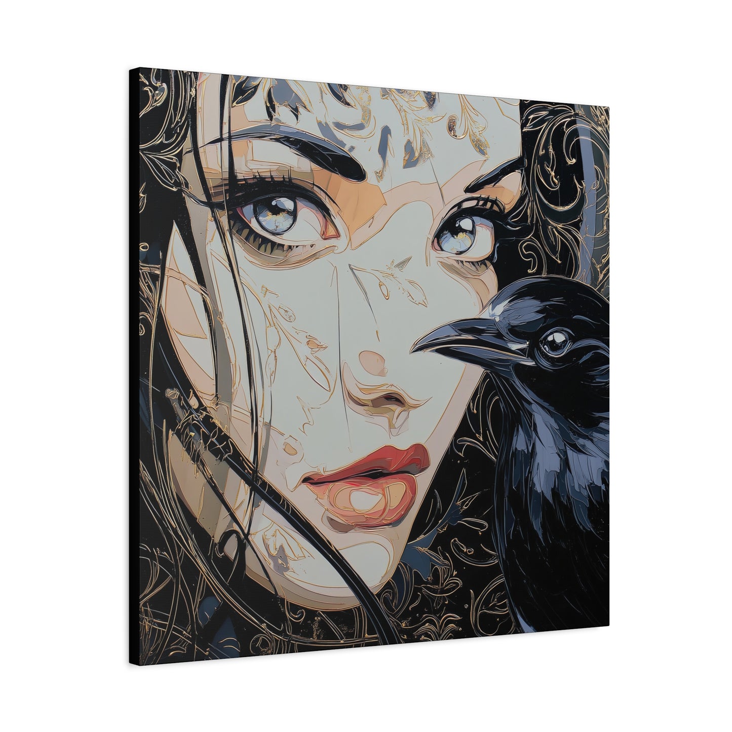 Gallery Wrapped Canvas, Myth and Bones Gothic Art Canvas, Dark Muse Canvas - Luxor