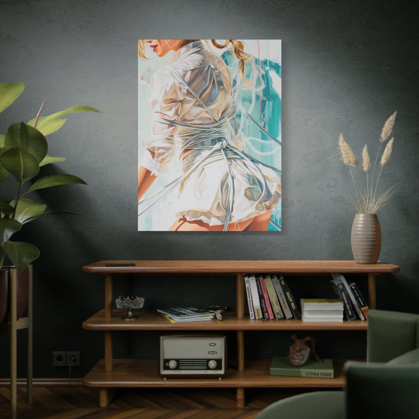Gallery Wrapped Canvas, Ropes and Reverence Art Canvas, Erotic Shibari Art Canvas – Hannah