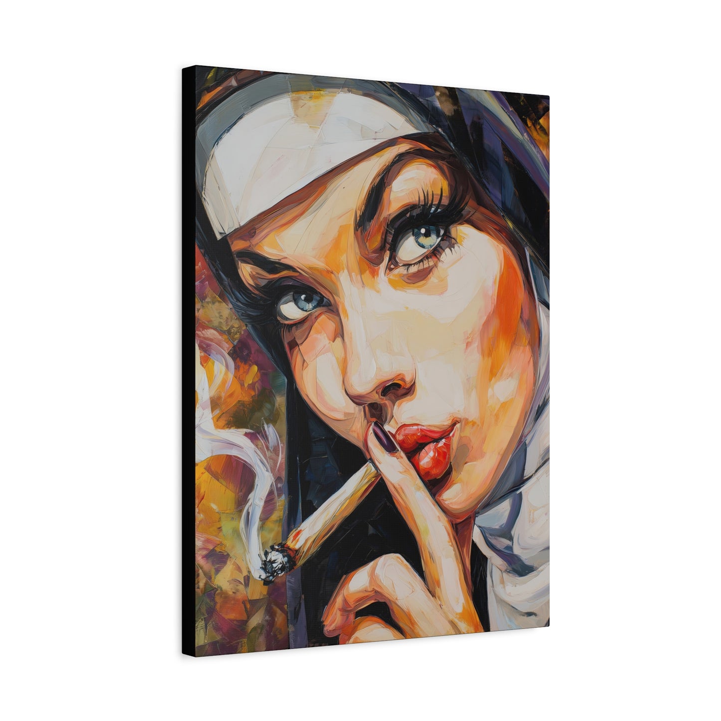 Gallery Wrapped Canvas, Habits and Heresy Art Canvas, Naughty Nuns Art Canvas – Sister Celestine