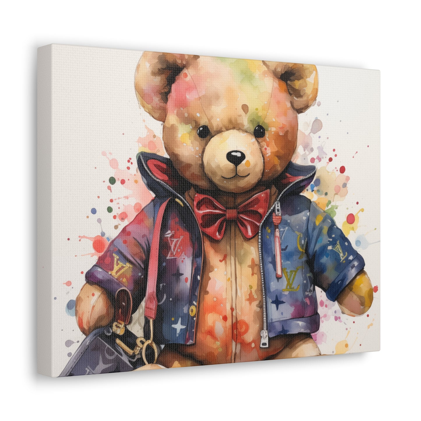 Canvas Gallery Wrap - LV Bear Wall Art - Drip