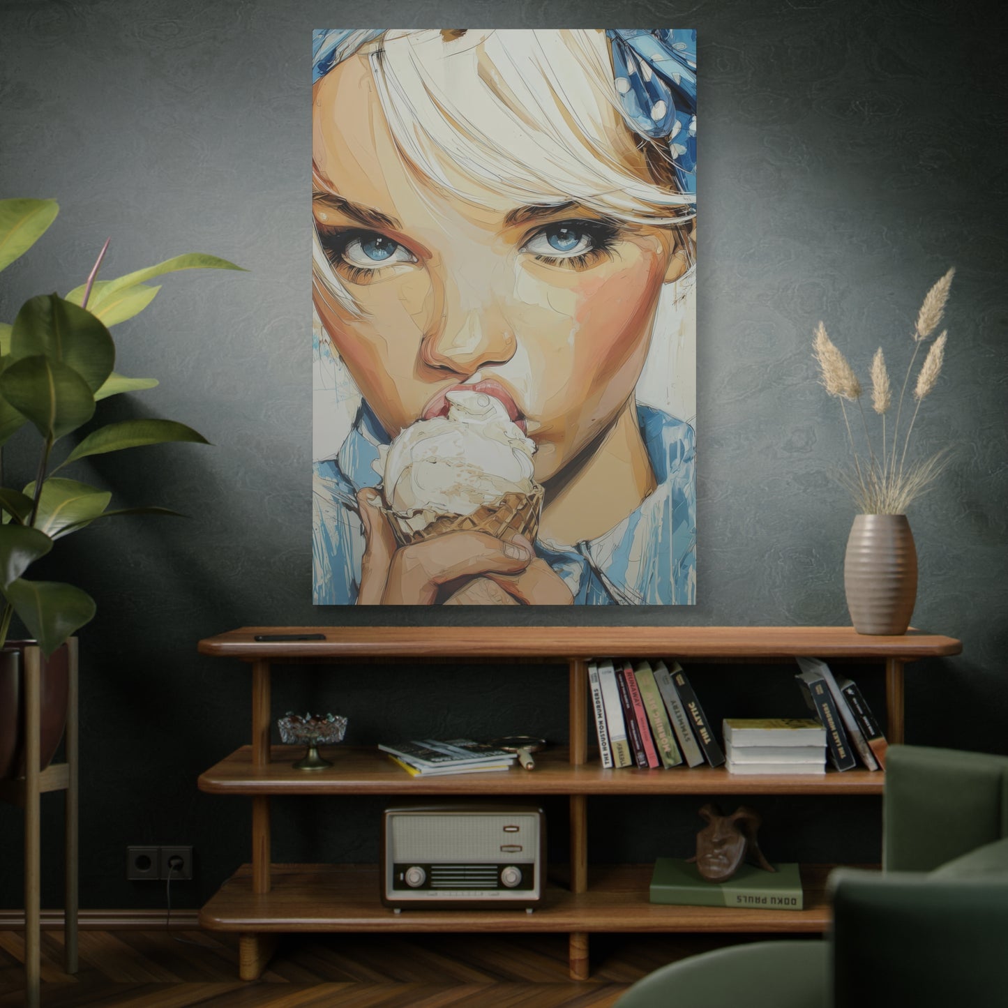 Gallery Wrapped Canvas, Sweet Summer Nostalgia, Sugar and Spice Art Canvas, Ice Cream Dreams Art – Cora