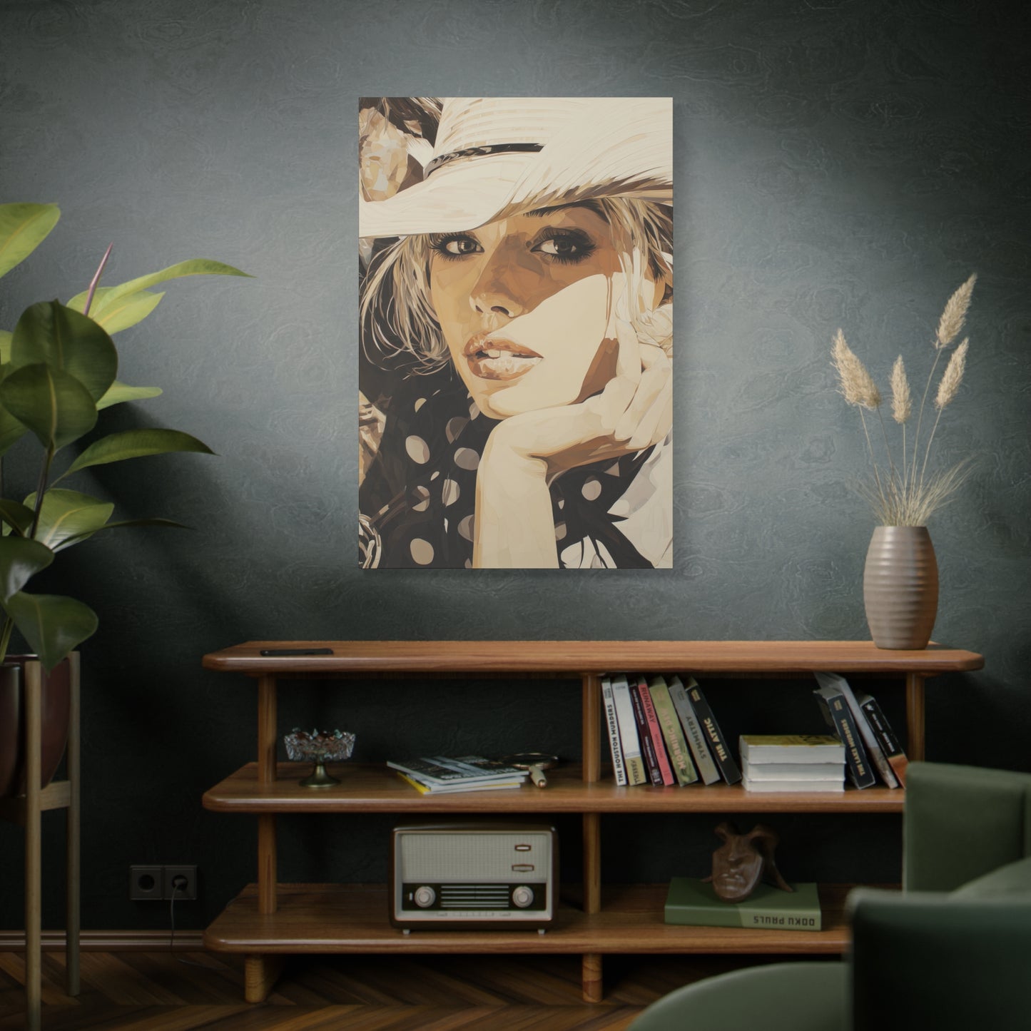 Gallery Wrapped Canvas, Wranglers and Wreckage Art Canvas, Erotic Pinup Art Canvas – Hattie