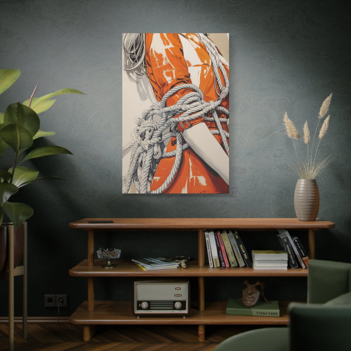 Gallery Wrapped Canvas, Ropes and Reverence Art Canvas, Erotic Shibari Art Canvas – Mei