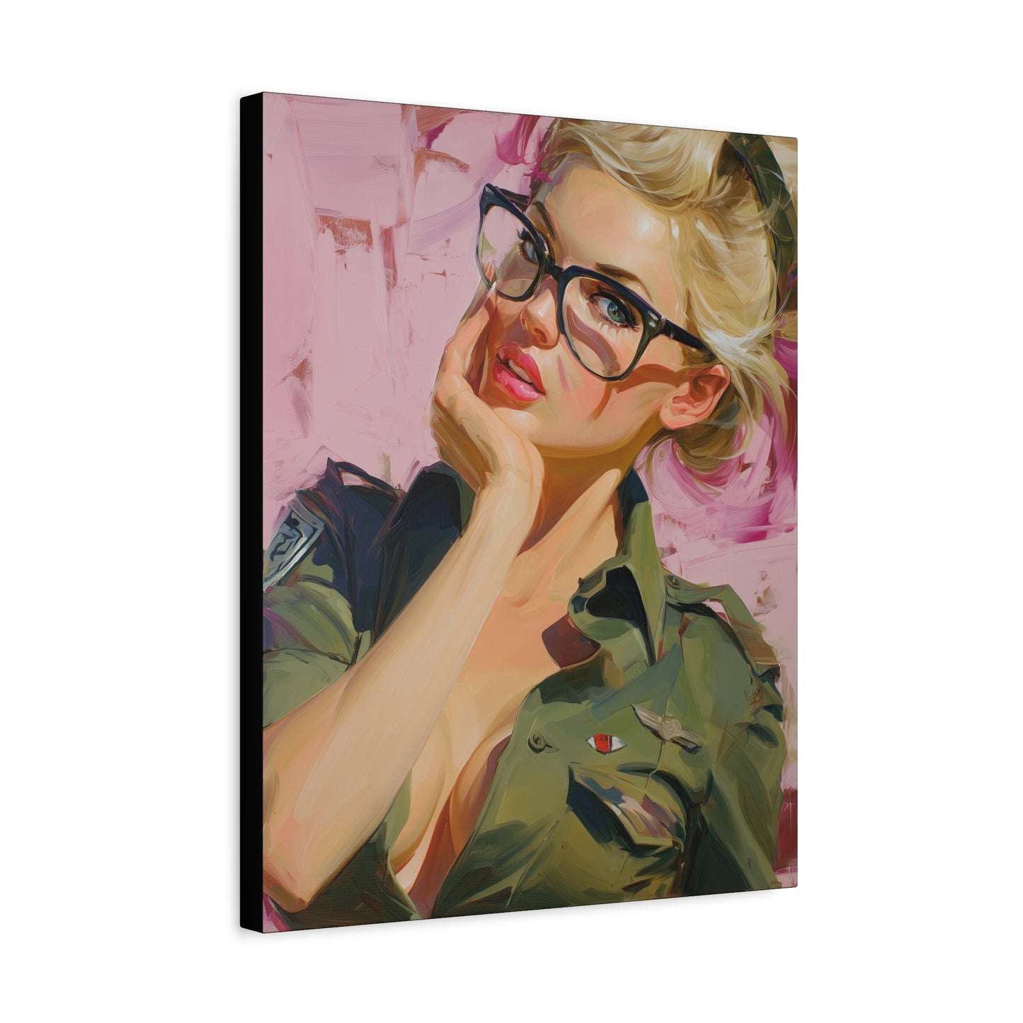 Gallery Wrapped Canvas, Liberty and Lace Art Canvas, Erotic Pinup Art Canvas – Roxanne