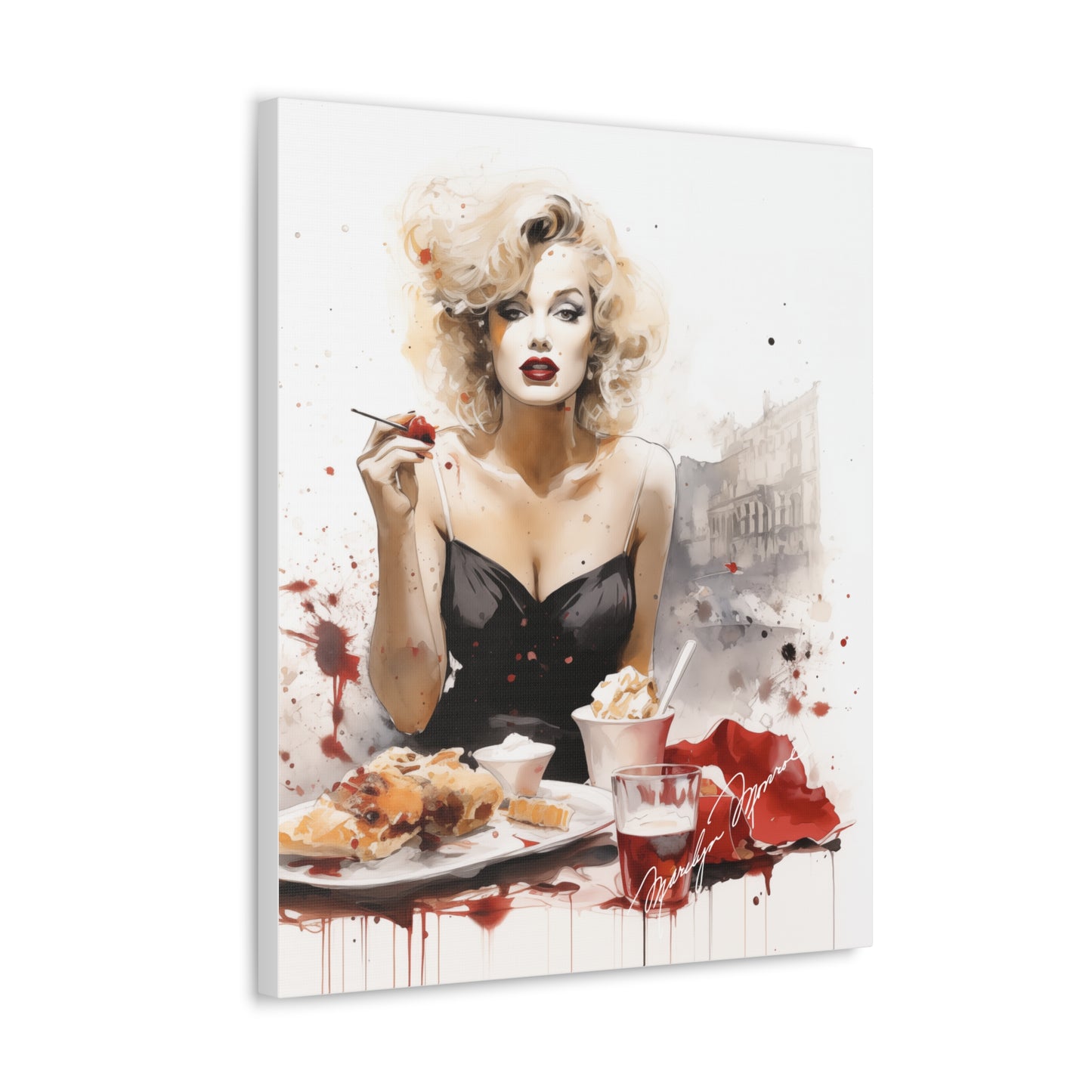 Canvas Wall Art, Gallery Wrapped Pop Art, Celebrity Wall Art – Marilyn Monroe - Cafe