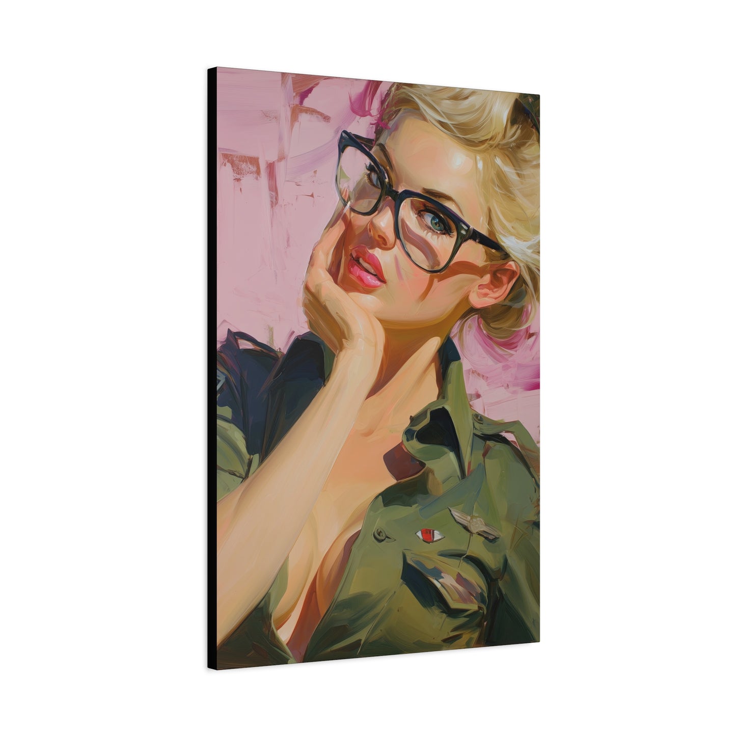 Gallery Wrapped Canvas, Liberty and Lace Art Canvas, Erotic Pinup Art Canvas – Roxanne