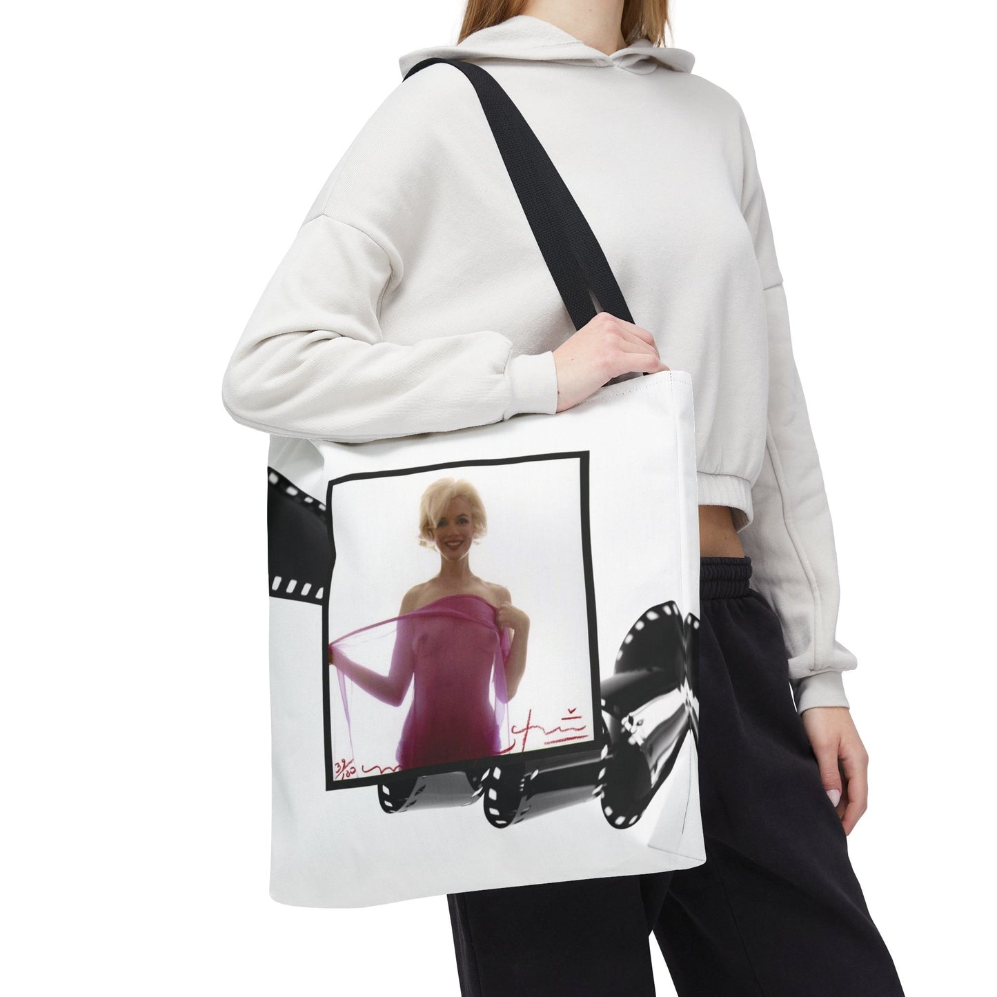 Celebrity Tote Bag, Utility Tote - Marilyn Monroe Autograph Tote - Approved Negative