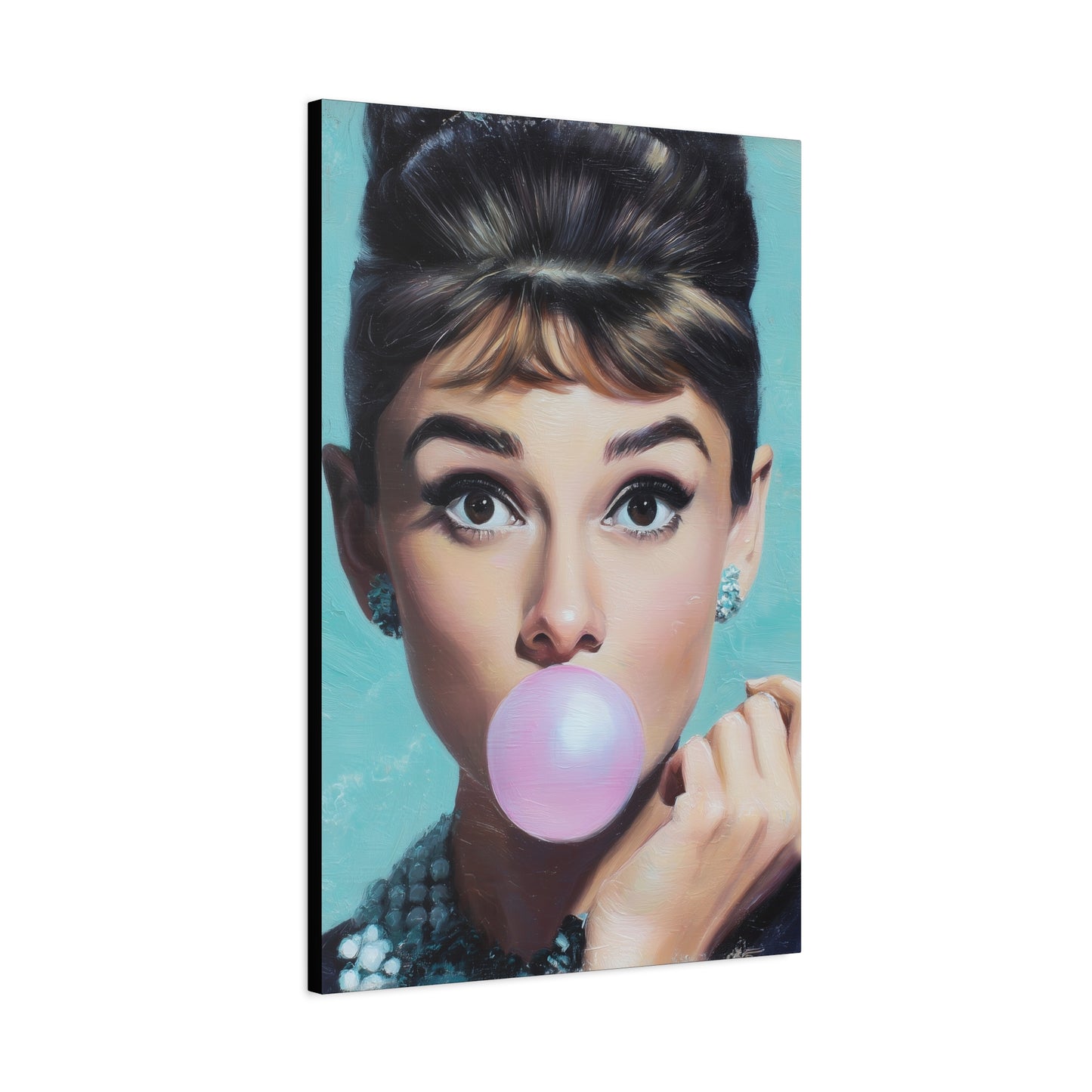 Gallery Wrapped Canvas, The Diva Project Art Canvas, Pinup Art Canvas – Audrey Hepburn - FIVE
