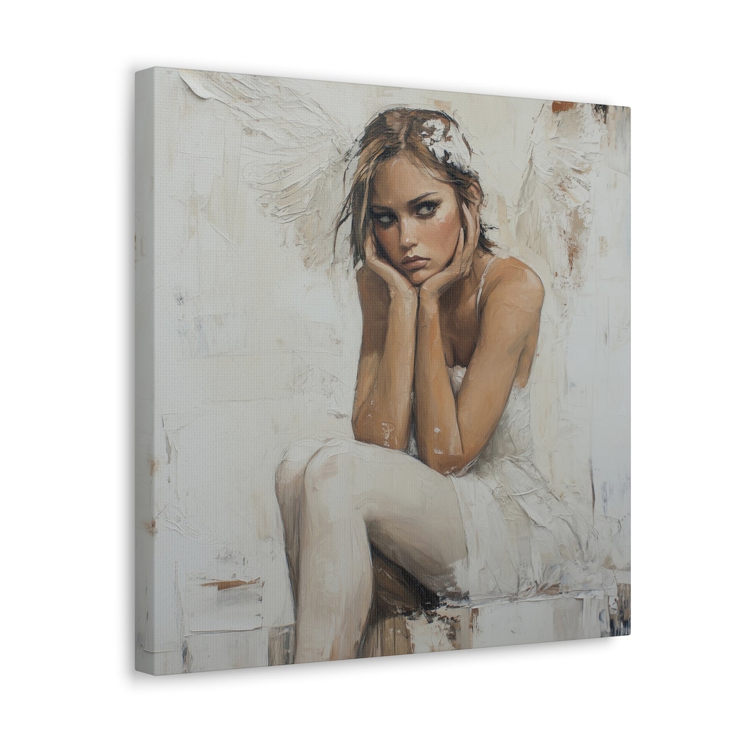 Gallery Wrapped Canvas, Sinners and Saints Art Canvas, Angel Art Canvas – Amber