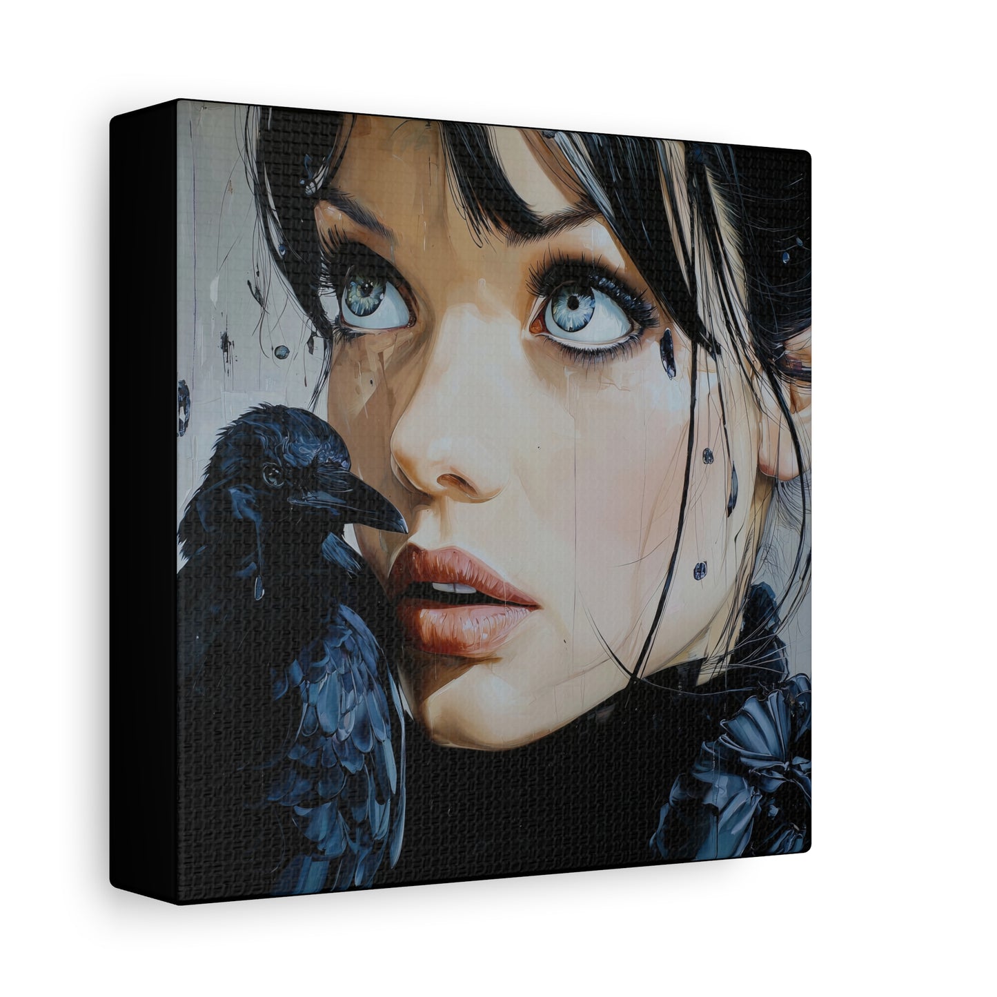 Gallery Wrapped Canvas, Myth and Bones Gothic Art Canvas, Dark Muse Canvas - Azula