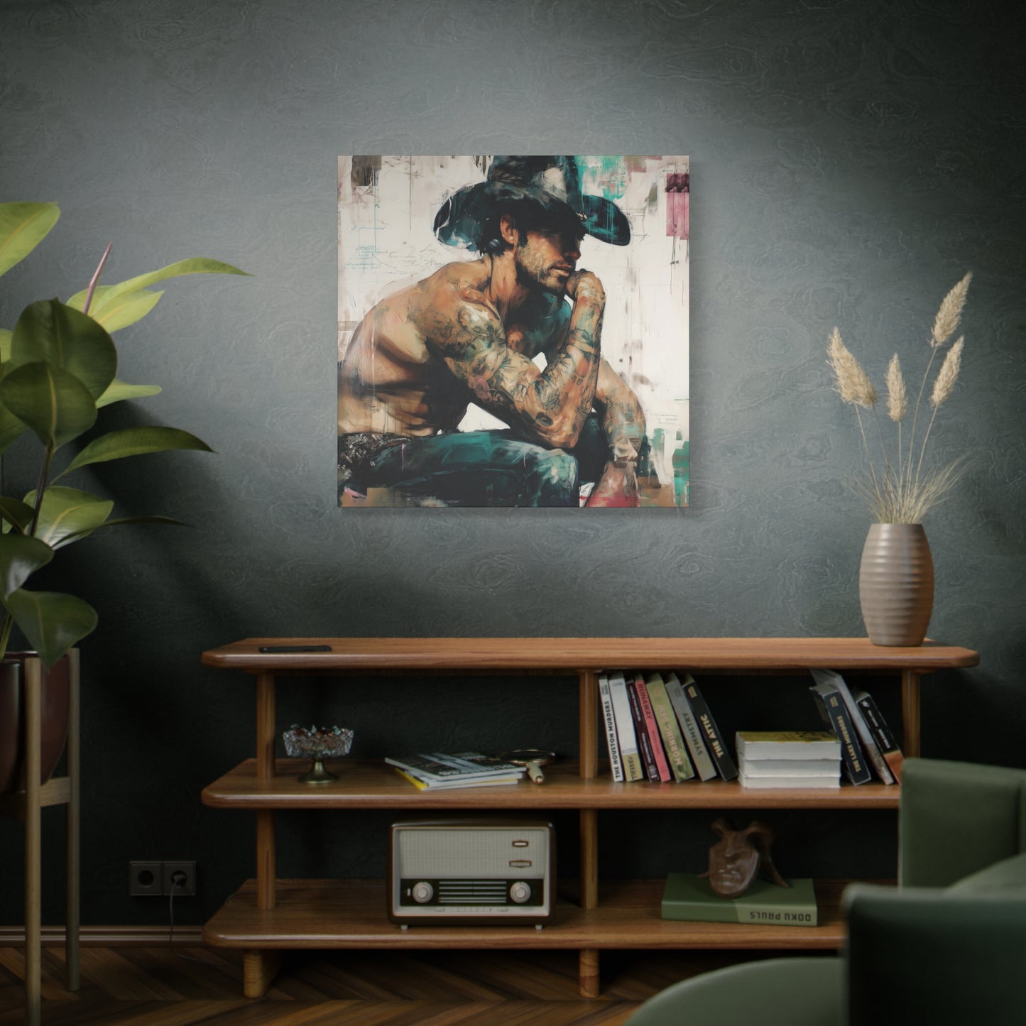 Gallery Wrapped Canvas, Wranglers and Wreckage Art Canvas, Erotic Pinup Art Canvas – Jimmy