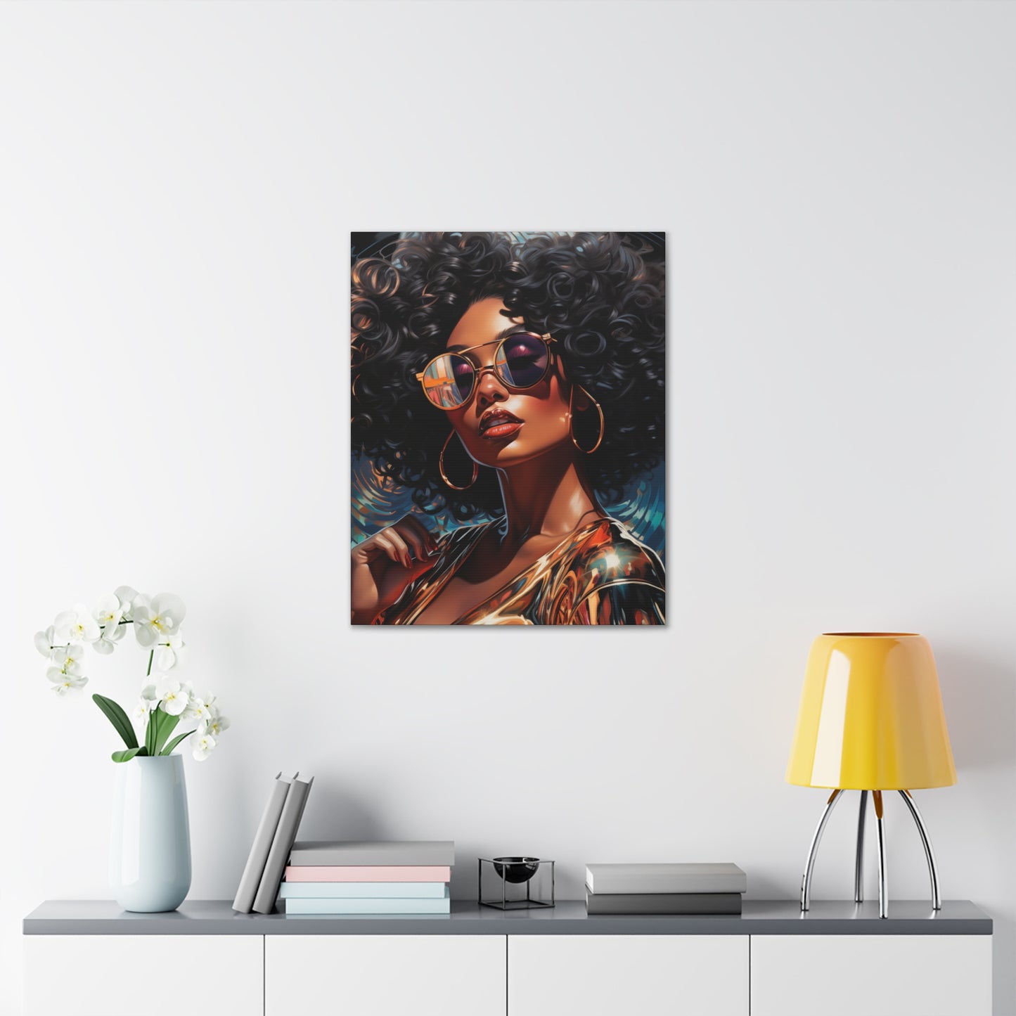 Gallery Wrapped Canvas, Retro Urban Queen, Femme Doll Art Canvas – Kesha