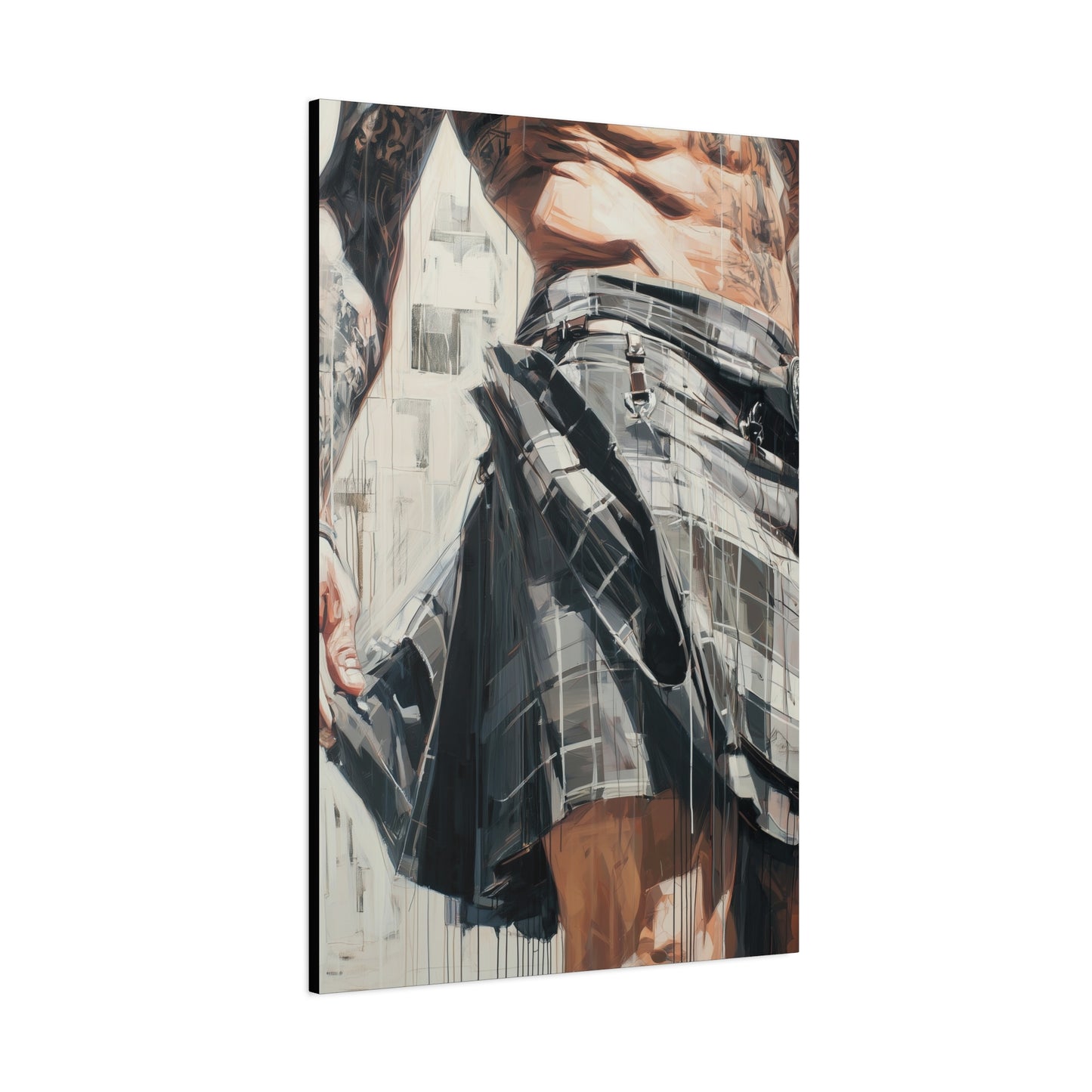 Gallery Wrapped Canvas, Kilts and Carnage Art Canvas, Erotic Pinup Art Canvas – Torin