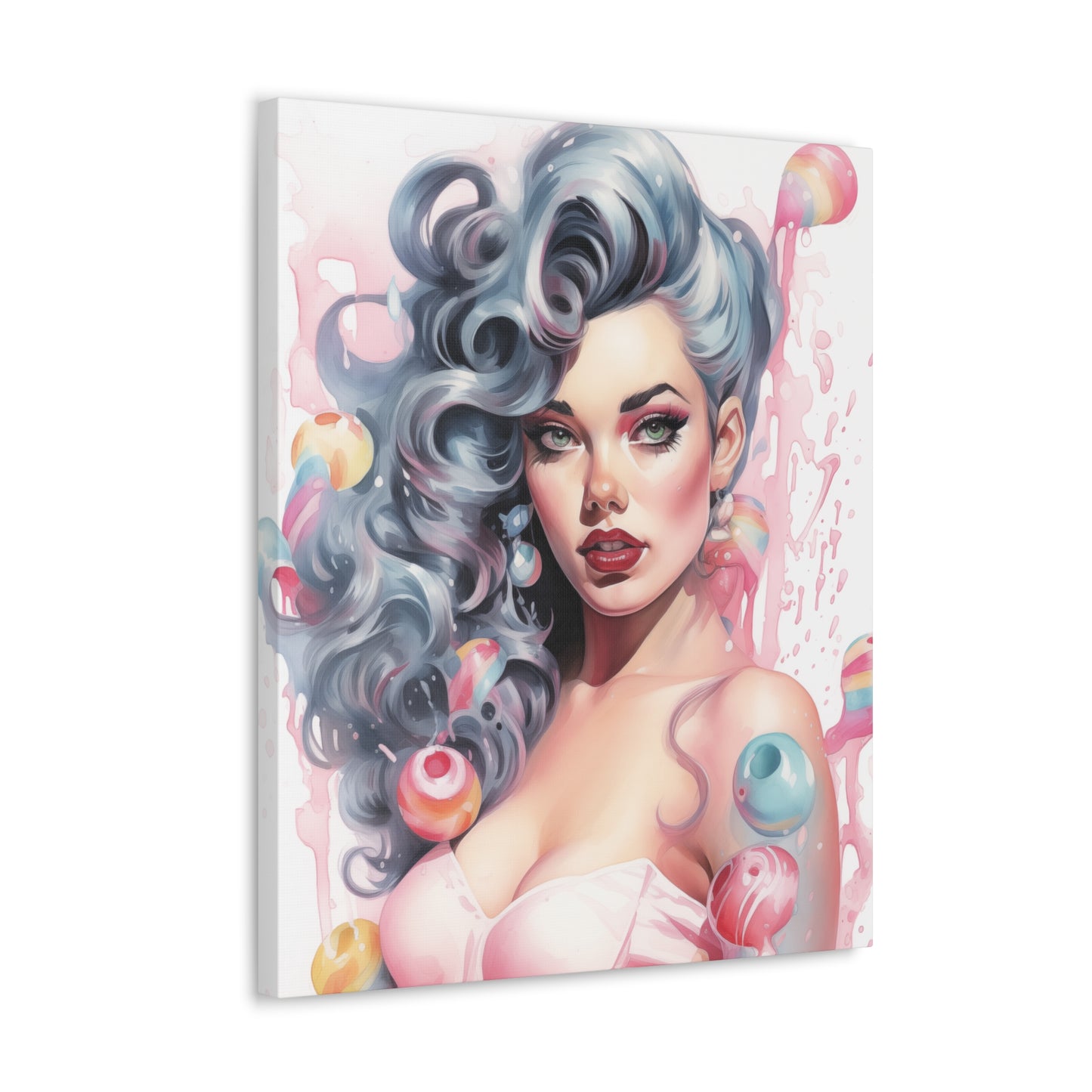 Canvas Wall Art, Gallery Wrapped Pop Art, Femme Doll Wall Art – Lux