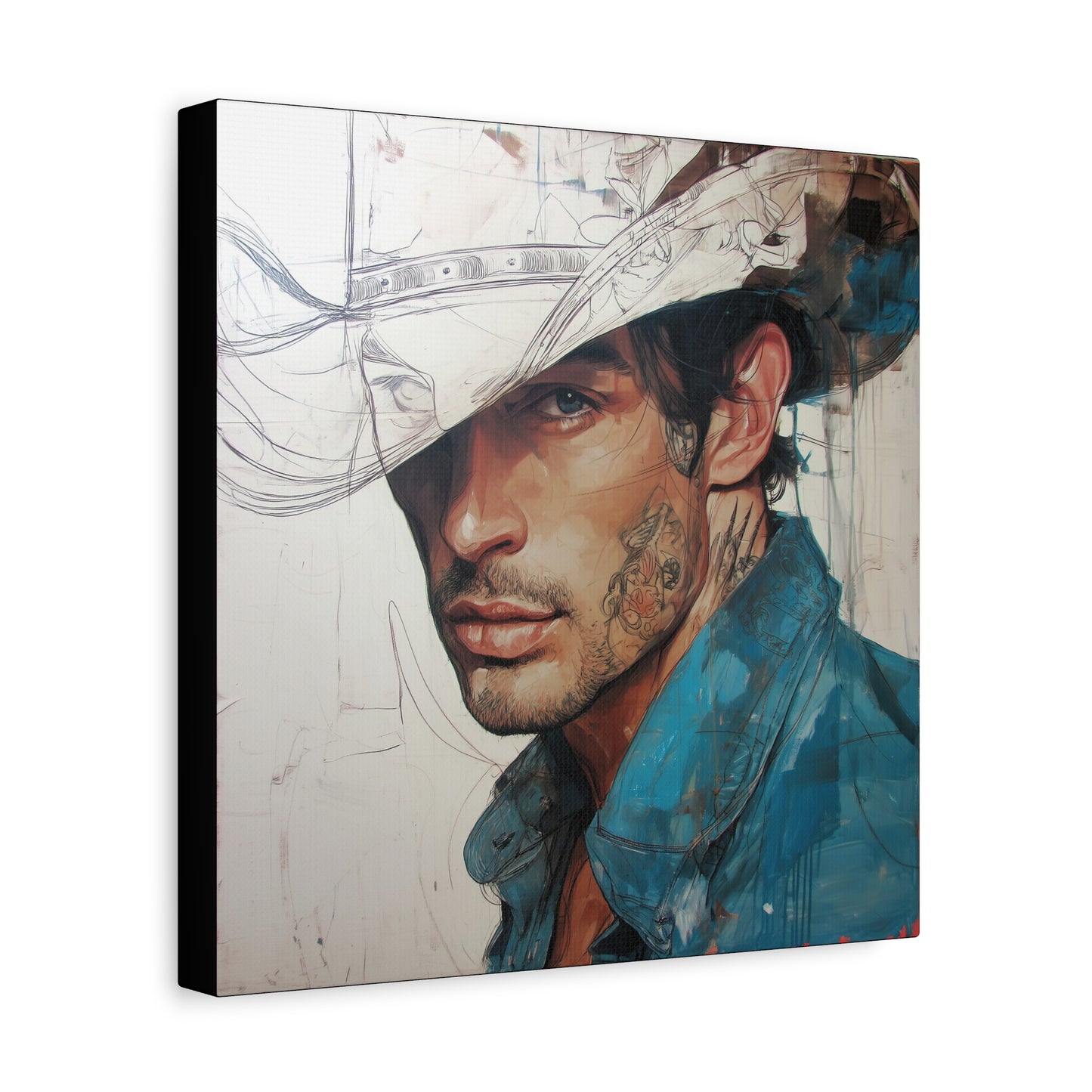 Gallery Wrapped Canvas, Wranglers and Wreckage Art Canvas, Erotic Pinup Art Canvas – Jack