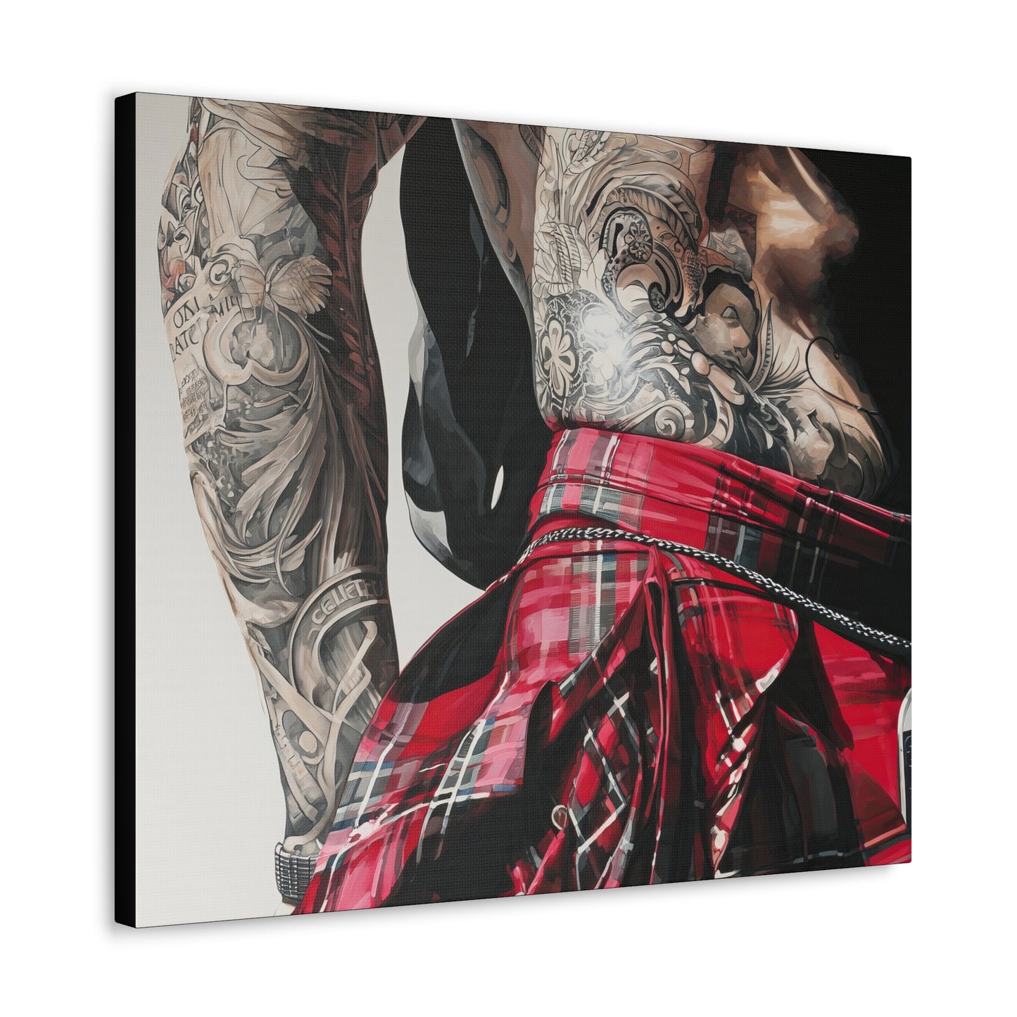 Gallery Wrapped Canvas, Kilts and Carnage Art Canvas, Erotic Pinup Art Canvas – Alexander